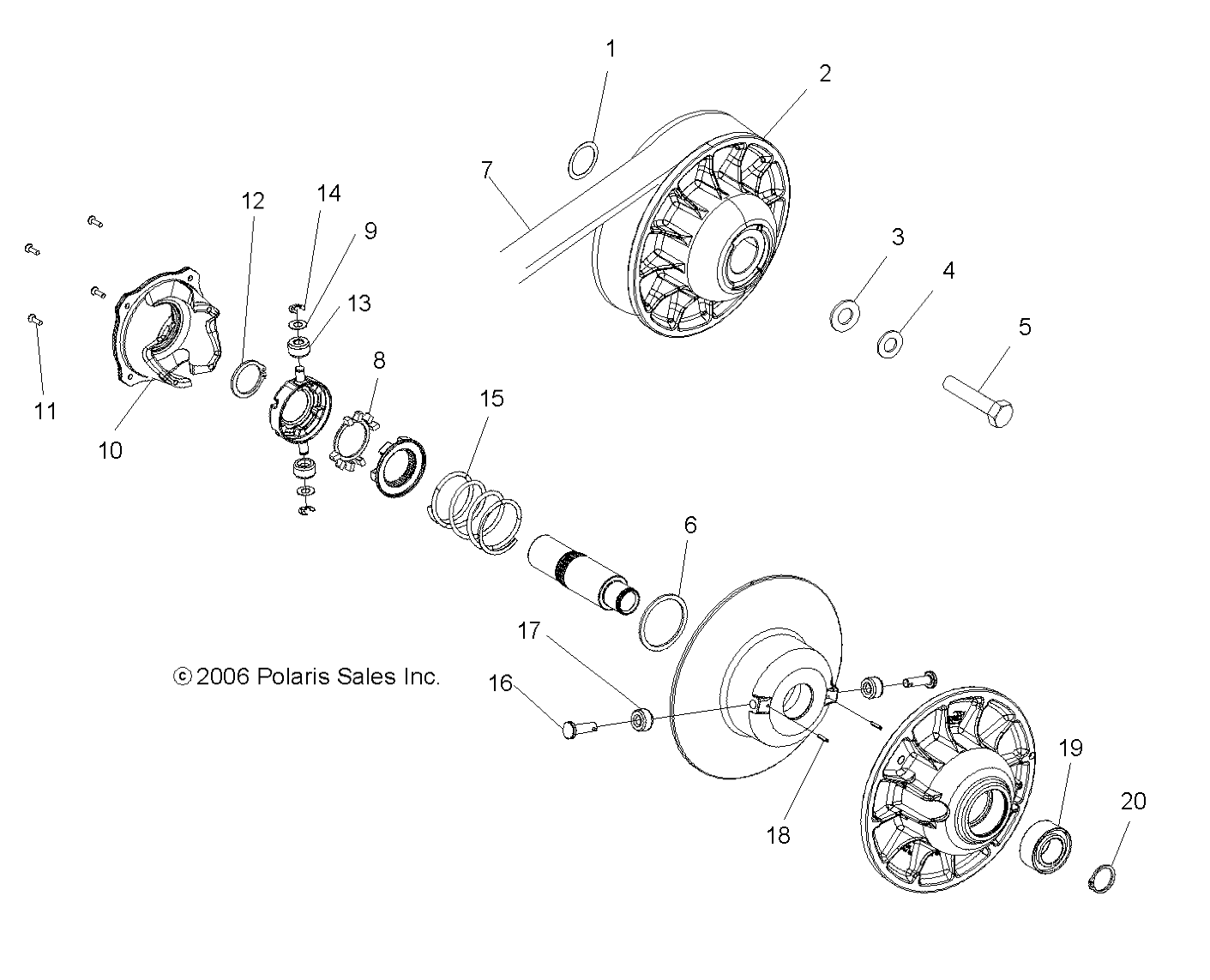 Foto diagrama Polaris que contem a peça 1322707