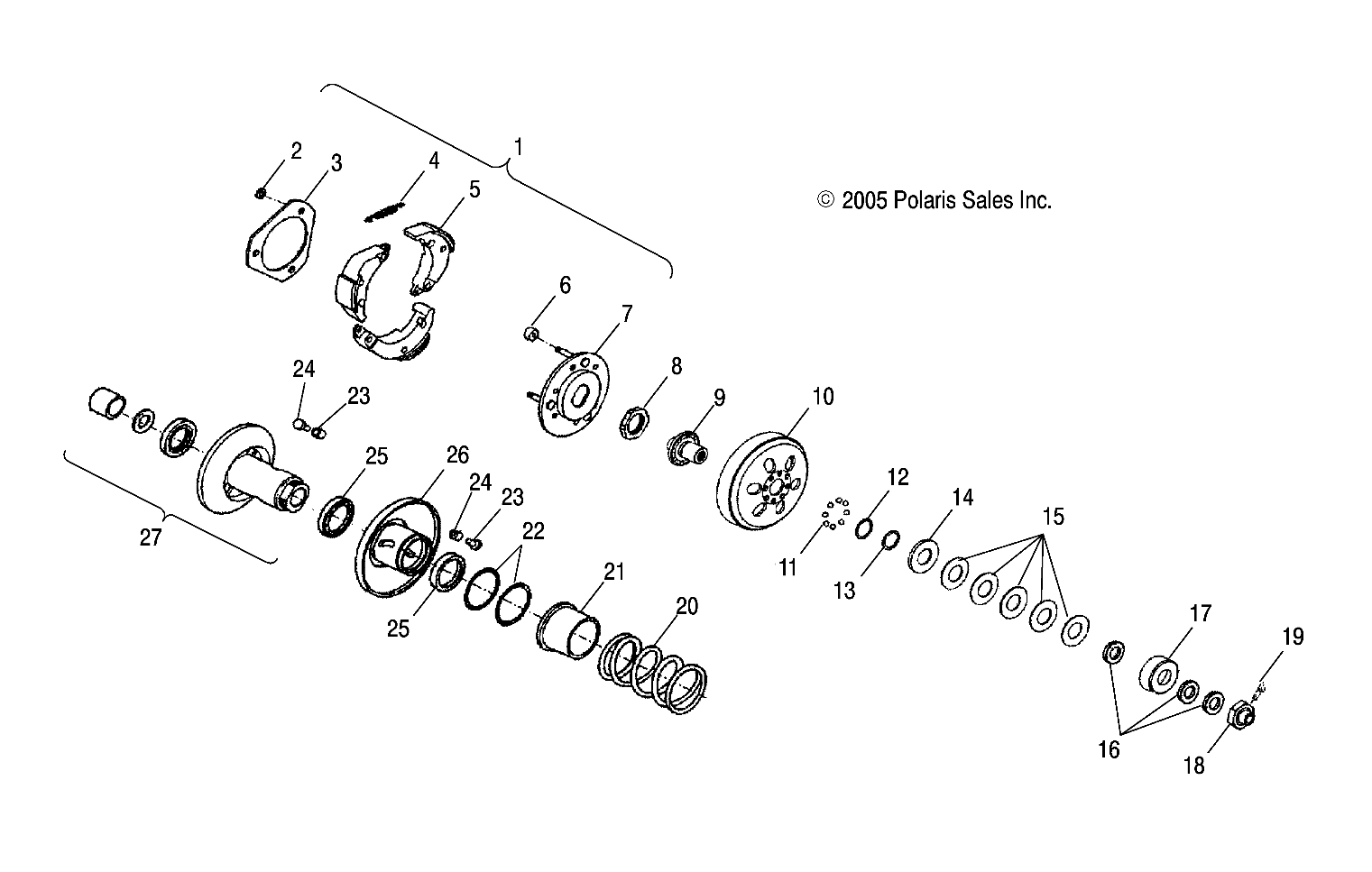 Foto diagrama Polaris que contem a peça 0450052