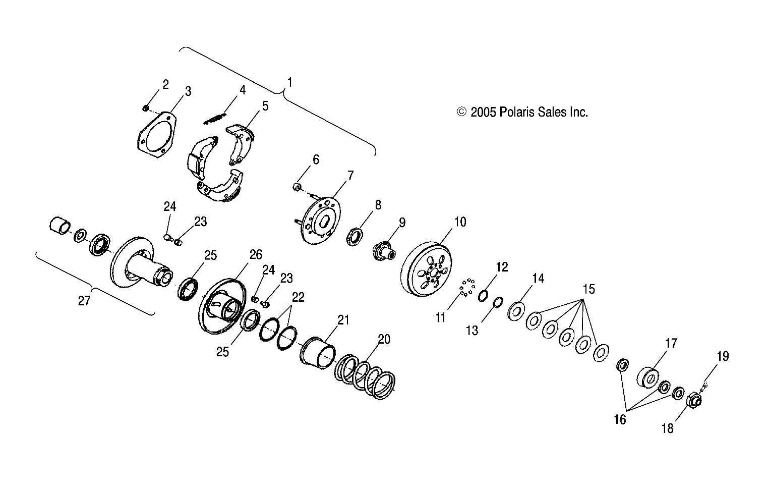 Foto diagrama Polaris que contem a peça 0452480