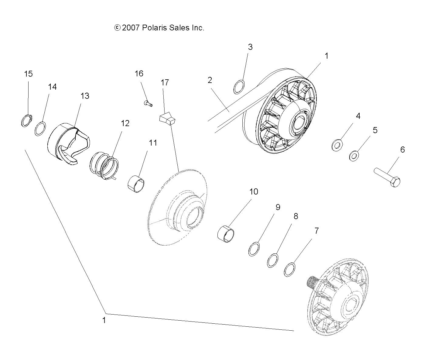 Foto diagrama Polaris que contem a peça 5436521