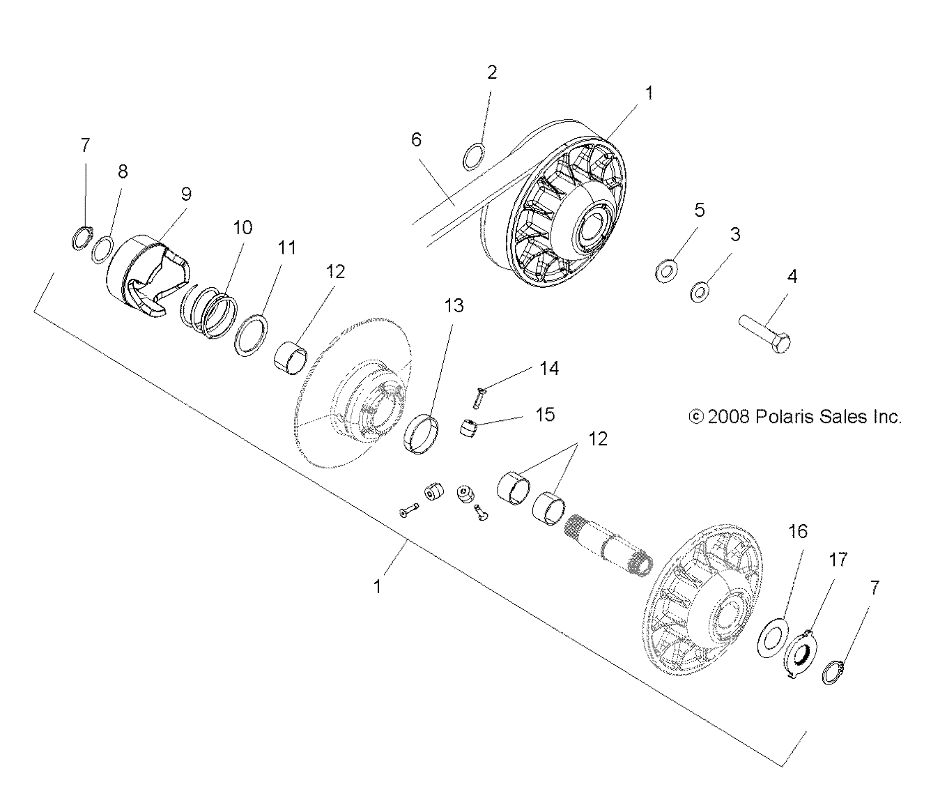 Foto diagrama Polaris que contem a peça 5247804