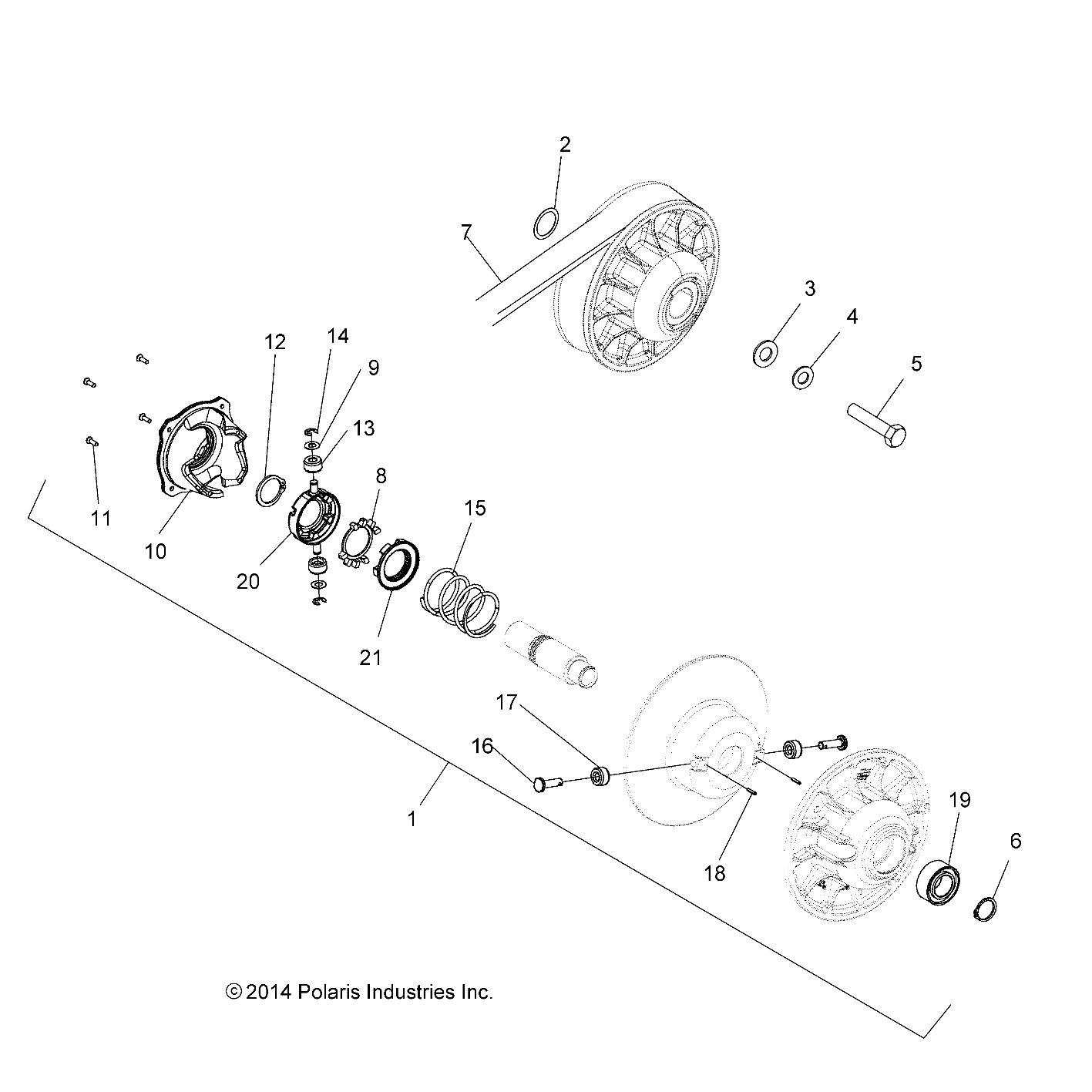 Foto diagrama Polaris que contem a peça 7710564