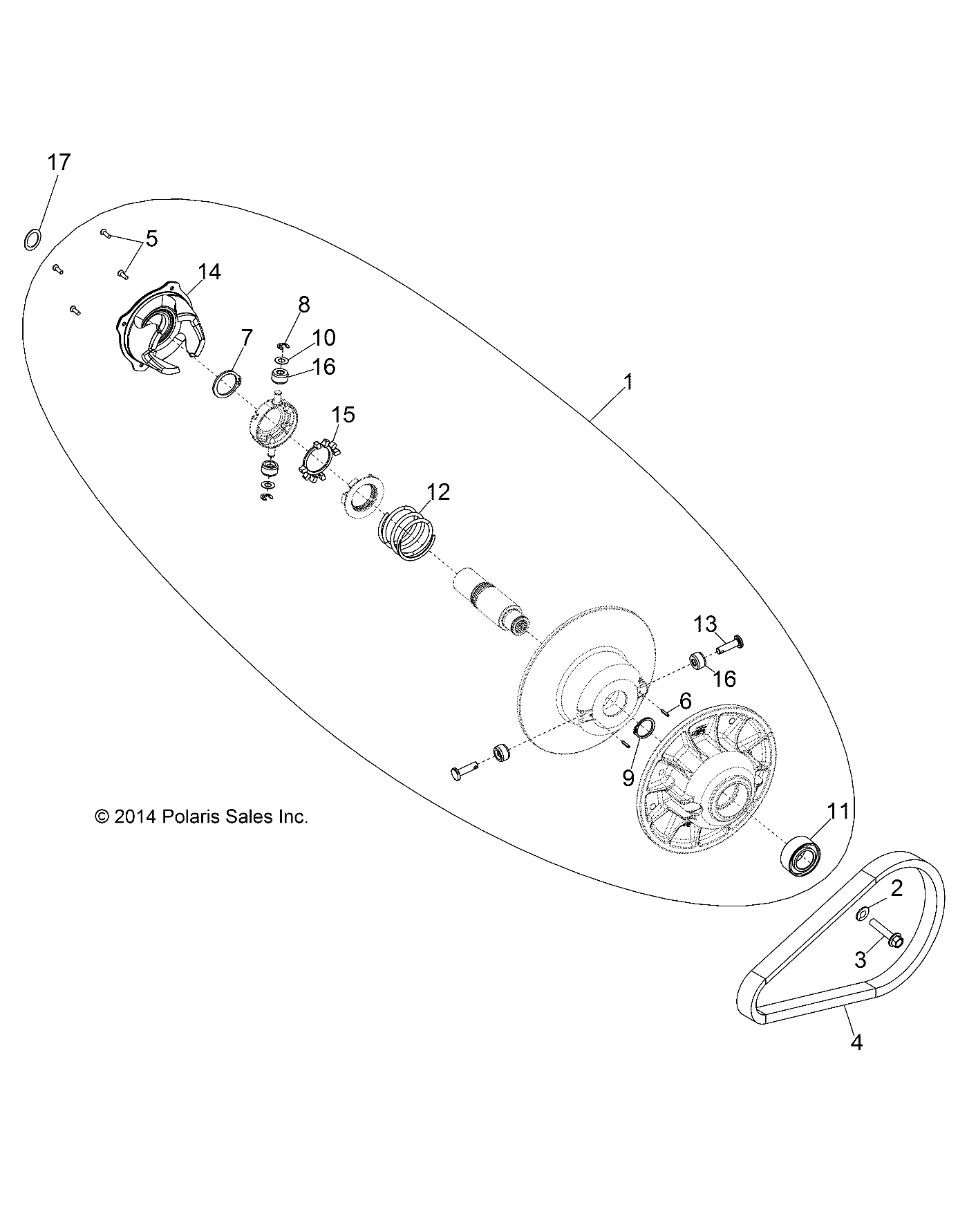 Foto diagrama Polaris que contem a peça 3235545