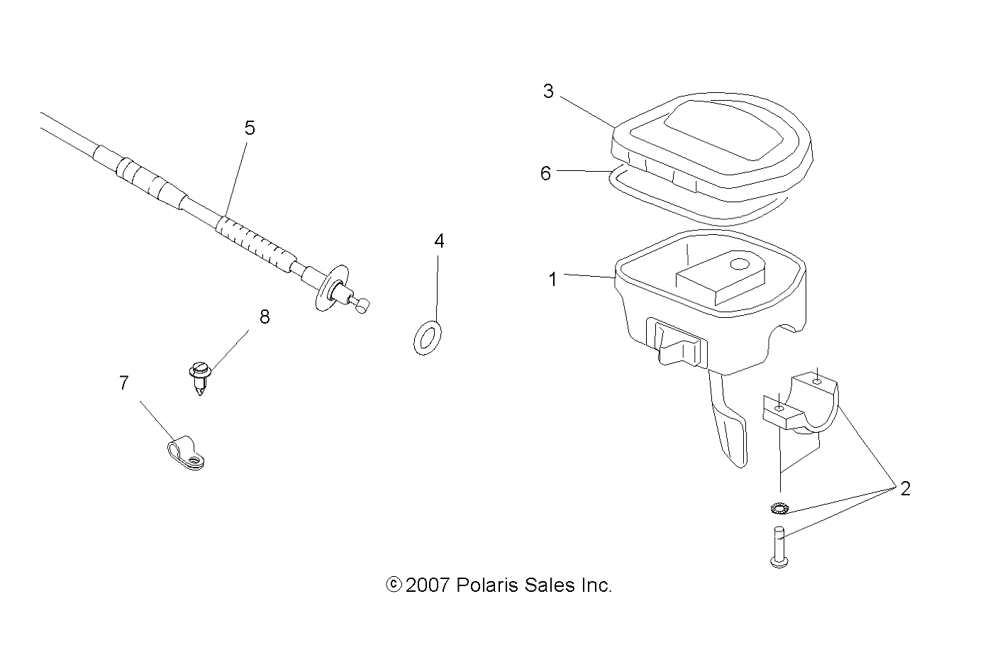 Part Number : 2010334 THROTTLE CONTROL ASSEMBLY