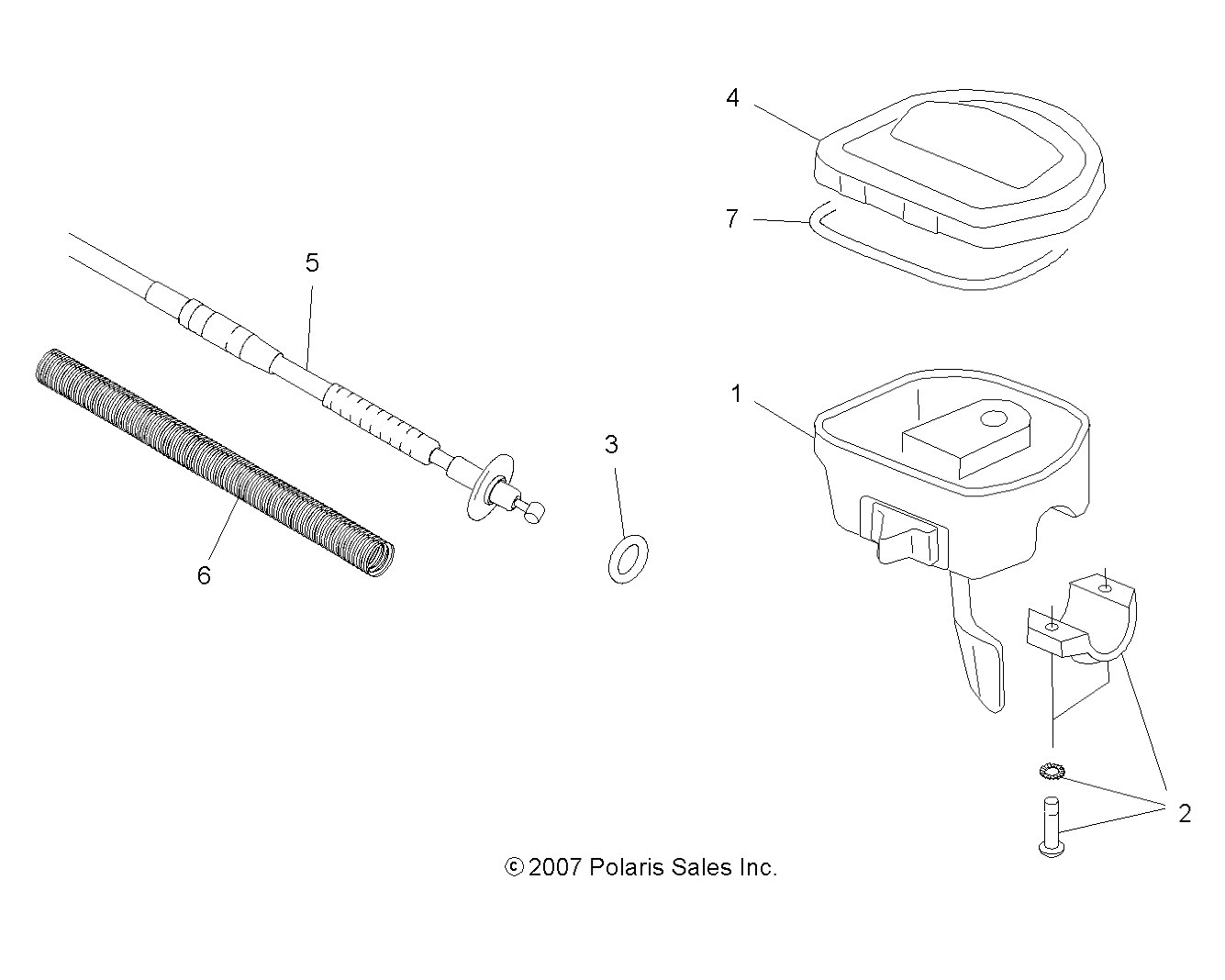 Foto diagrama Polaris que contem a peça 7081352