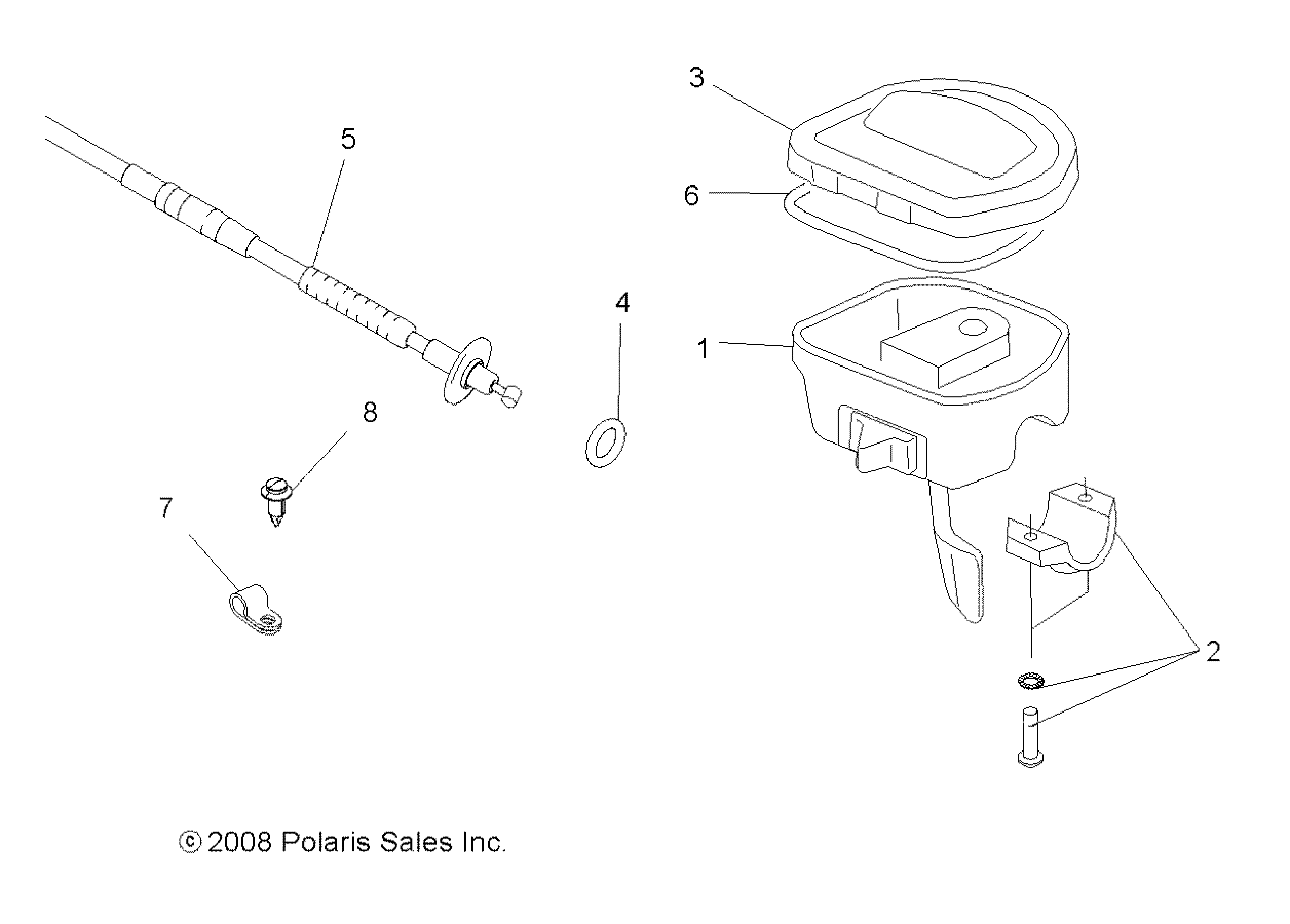 Foto diagrama Polaris que contem a peça 5434113