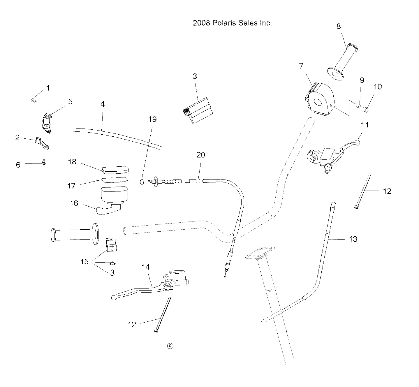 Foto diagrama Polaris que contem a peça 4011442