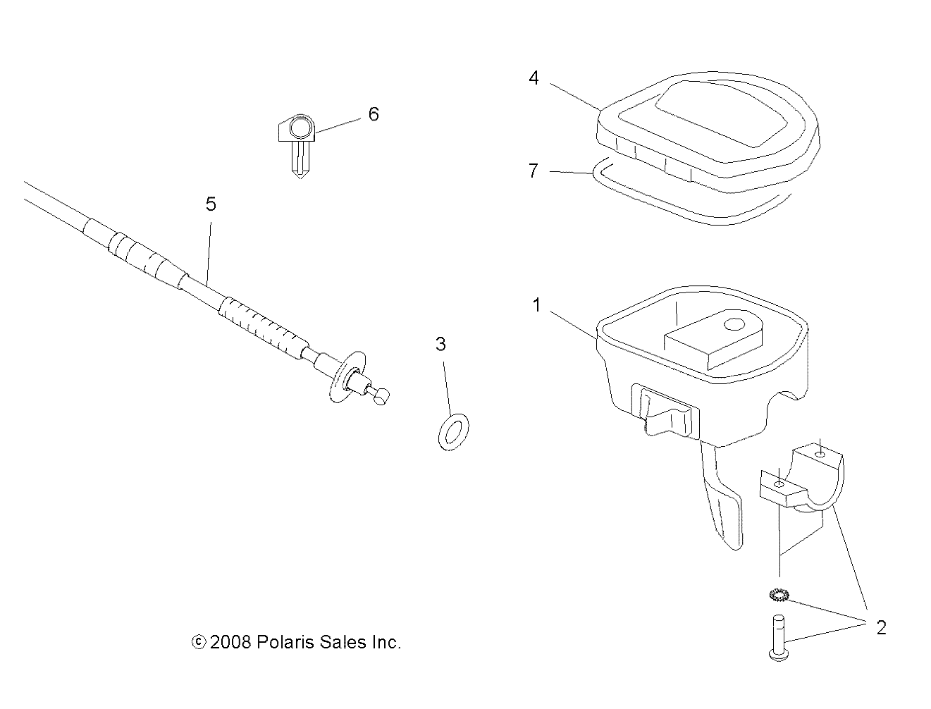 Foto diagrama Polaris que contem a peça 7081375