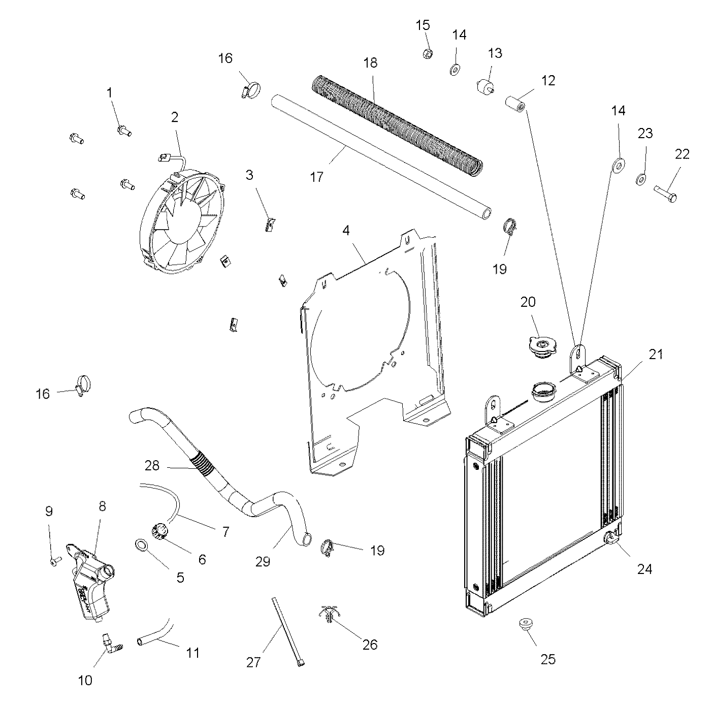 Foto diagrama Polaris que contem a peça 5411985