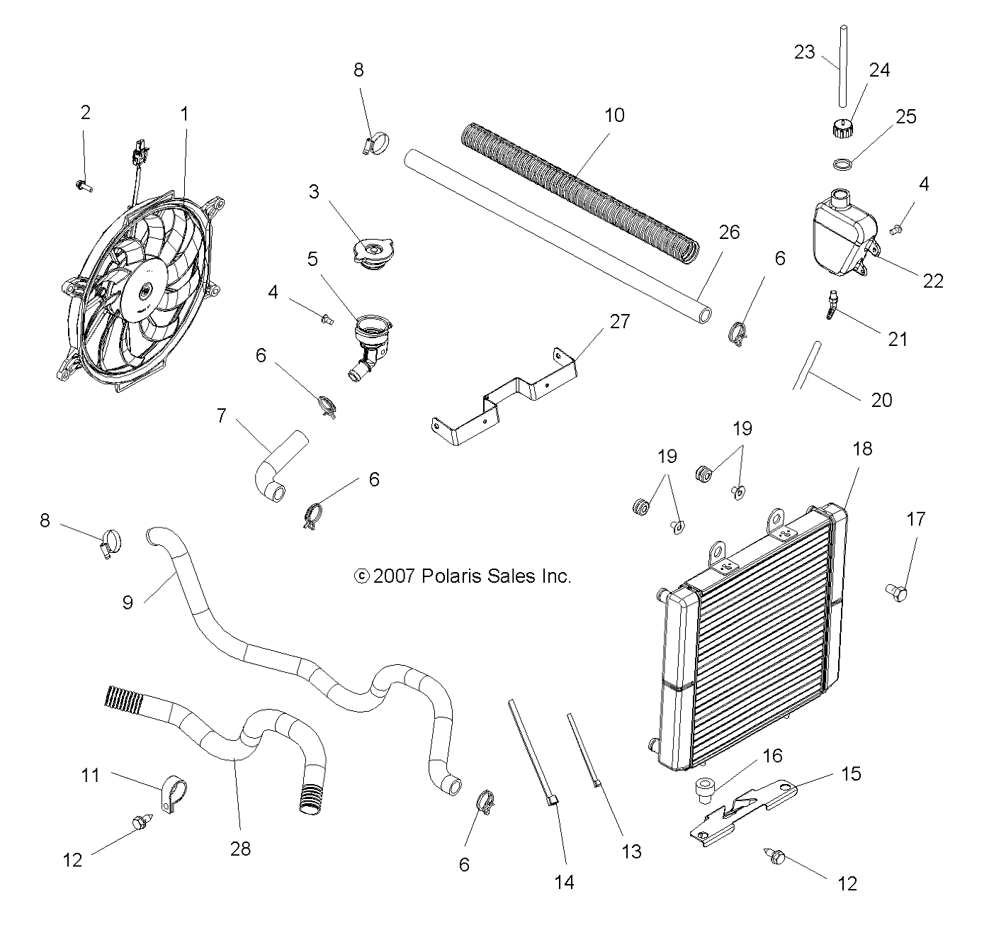 Foto diagrama Polaris que contem a peça 5412405