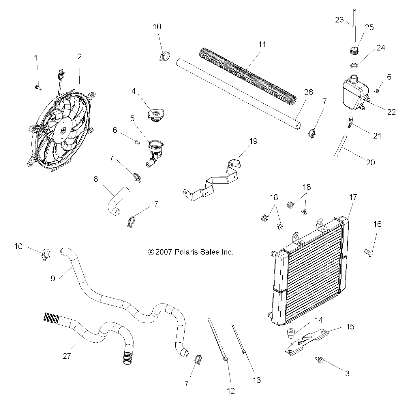 Foto diagrama Polaris que contem a peça 5412860