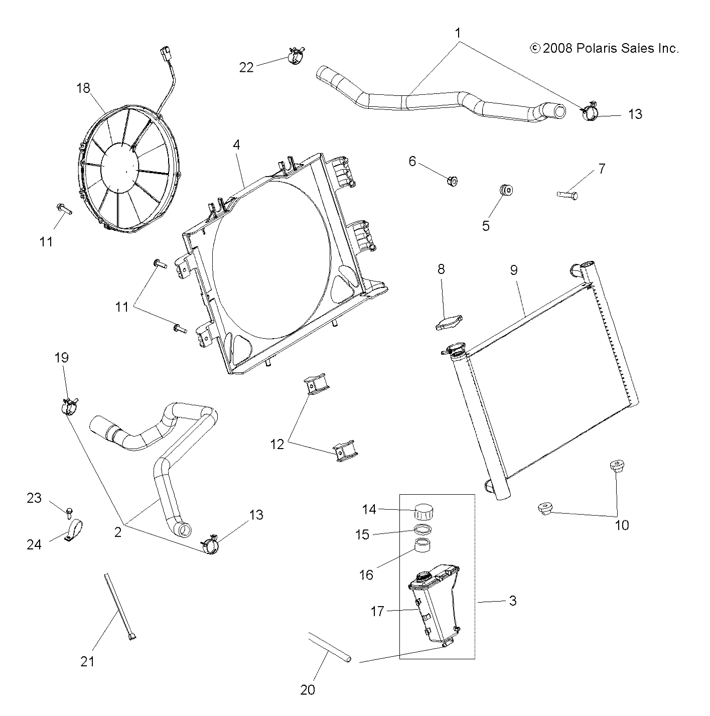 Part Number : 1240408 ASM-HOSE RADIATOR ENG IN 25MM