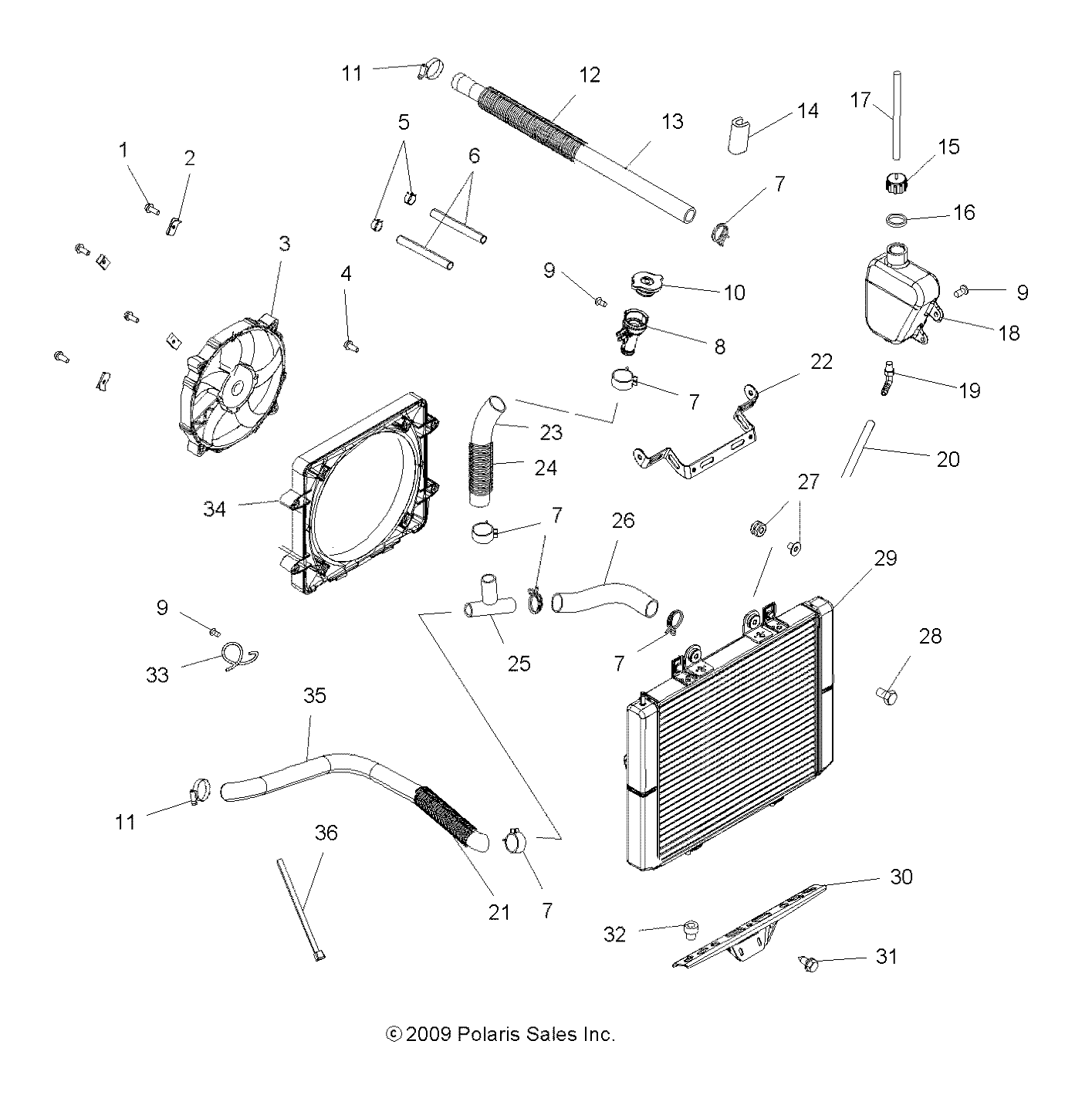 Foto diagrama Polaris que contem a peça 5413674