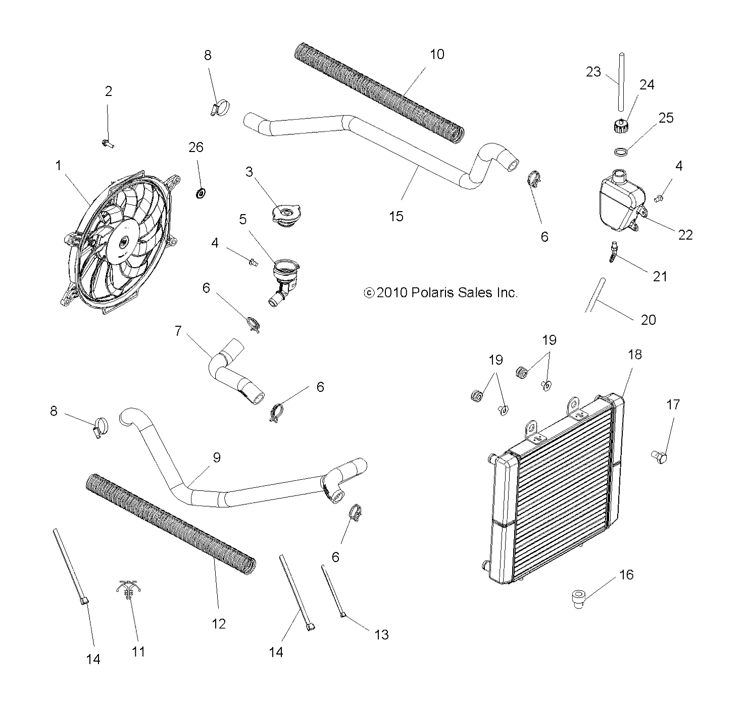 Part Number : 5414023 HOSE-UPPER RADIATOR