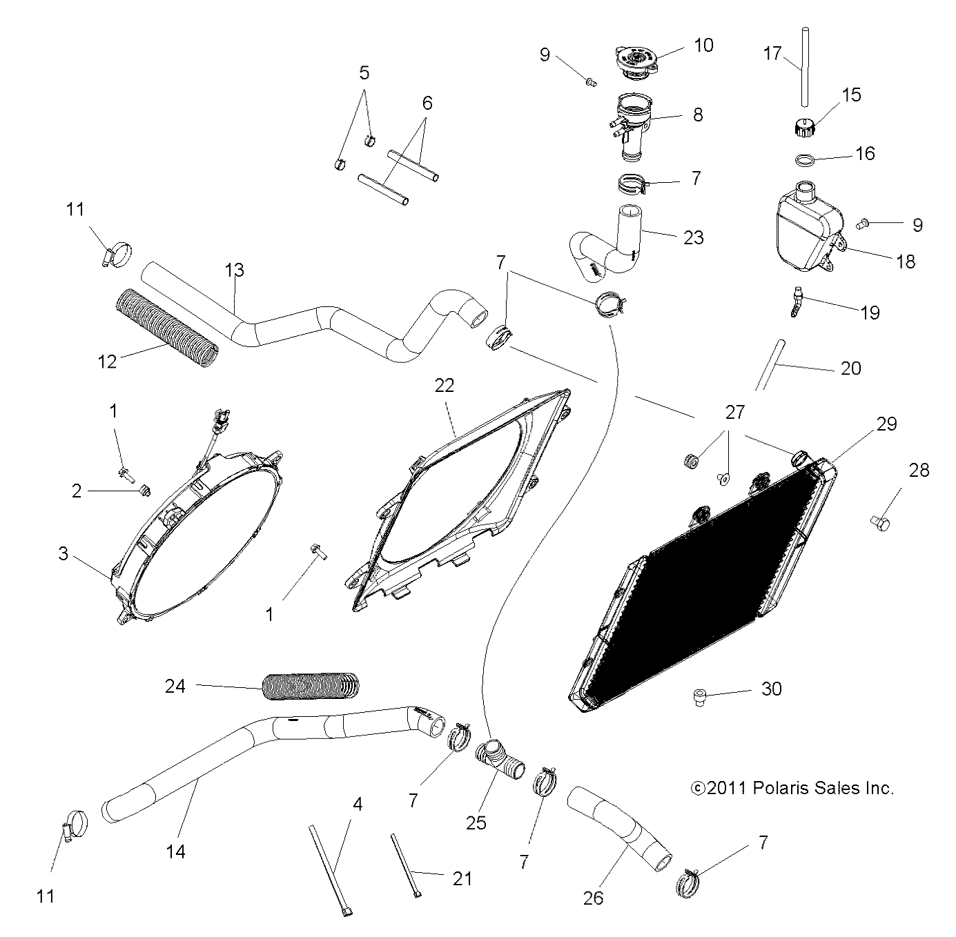 Foto diagrama Polaris que contem a peça 5414222