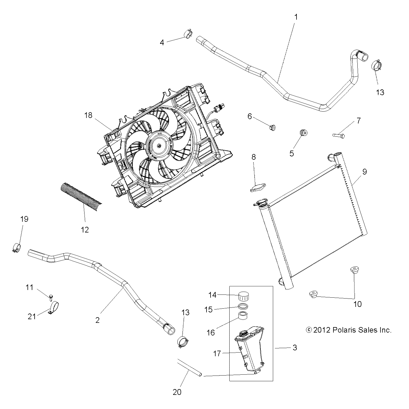 Foto diagrama Polaris que contem a peça 5521324