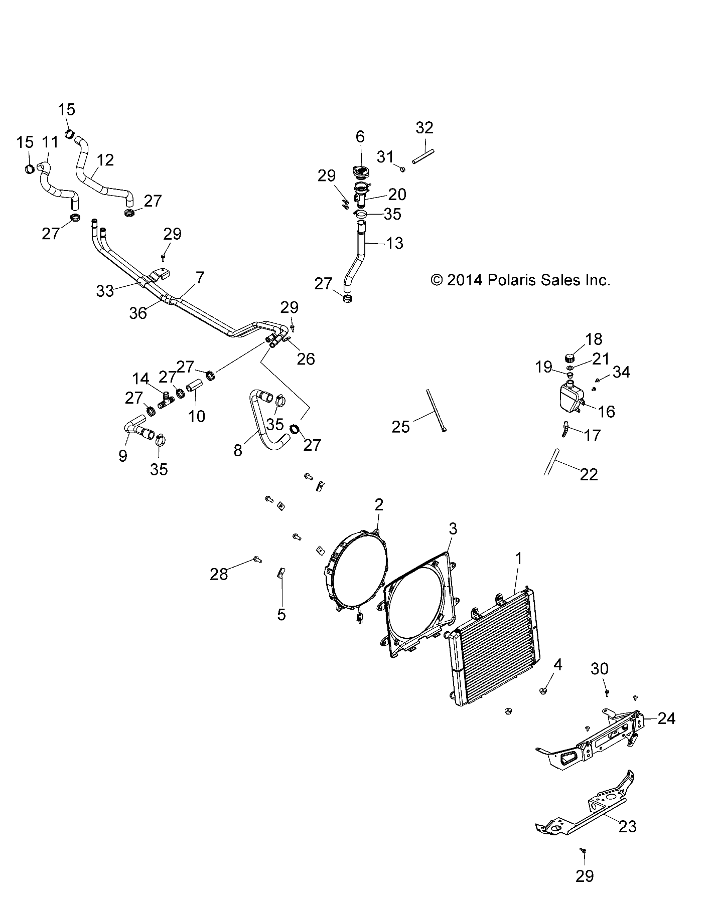 Foto diagrama Polaris que contem a peça 5438110