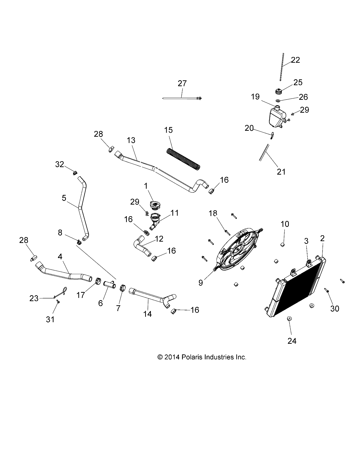 Foto diagrama Polaris que contem a peça 7080999