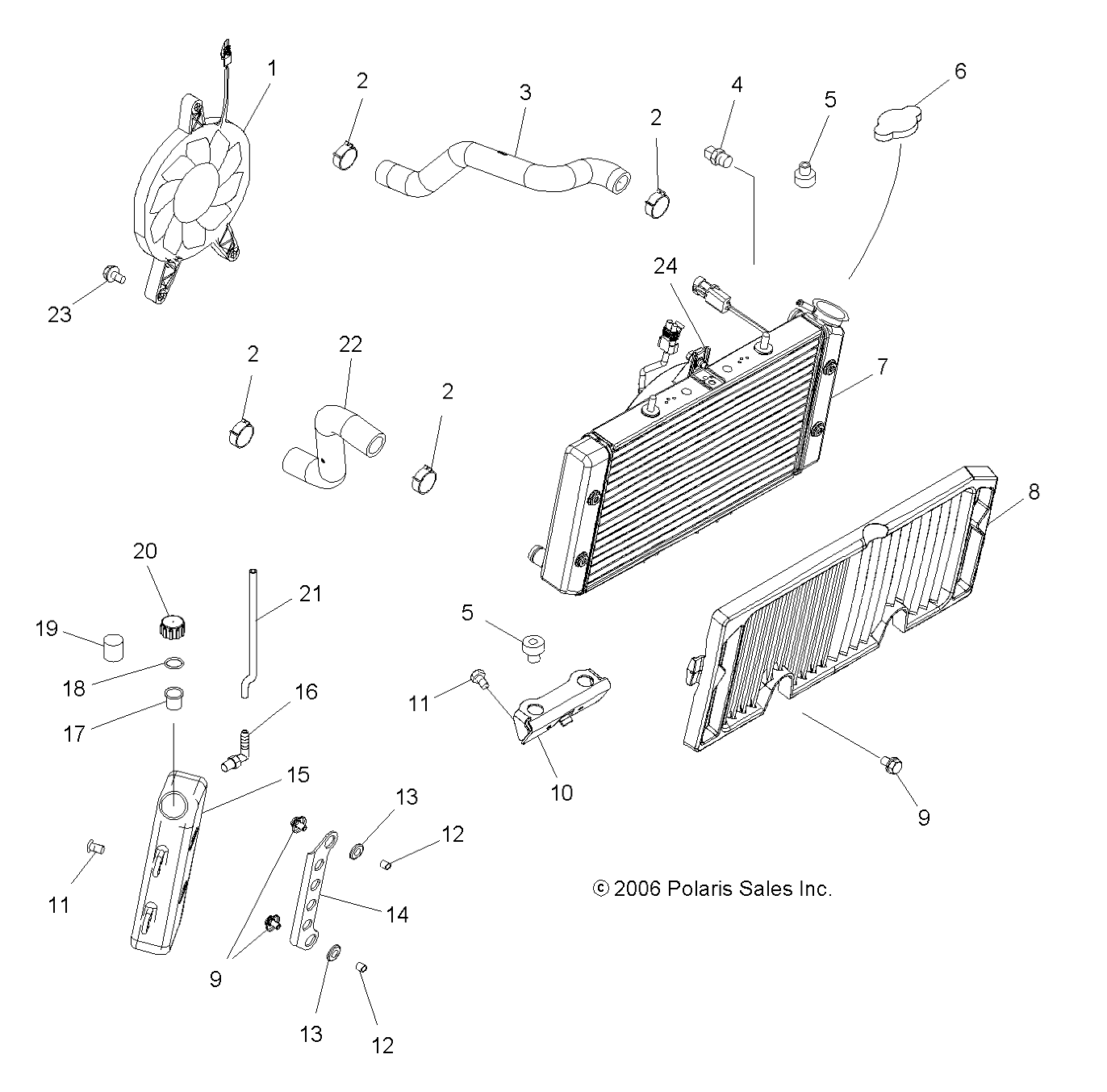 Foto diagrama Polaris que contem a peça 2520272