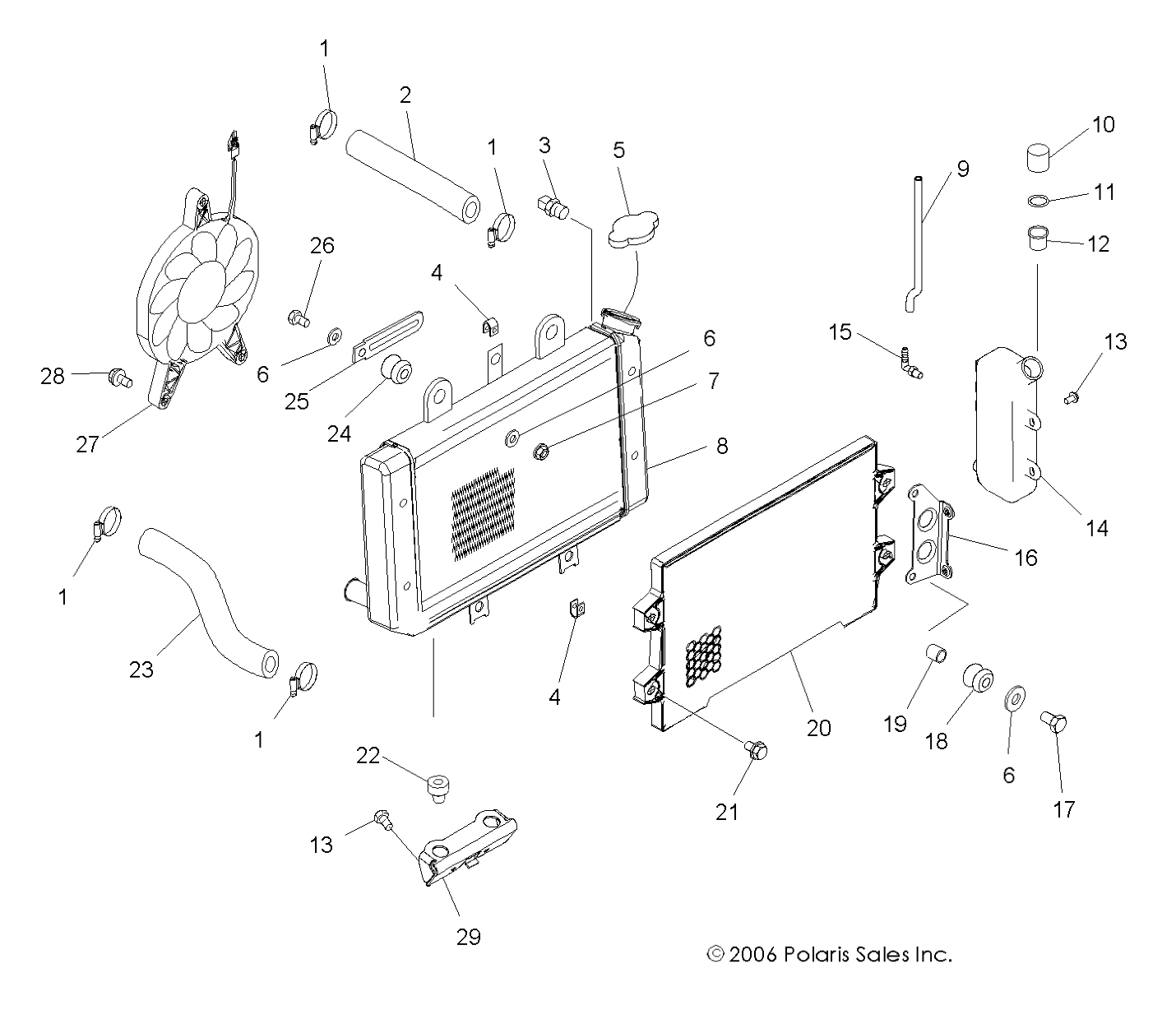 Foto diagrama Polaris que contem a peça 7517510