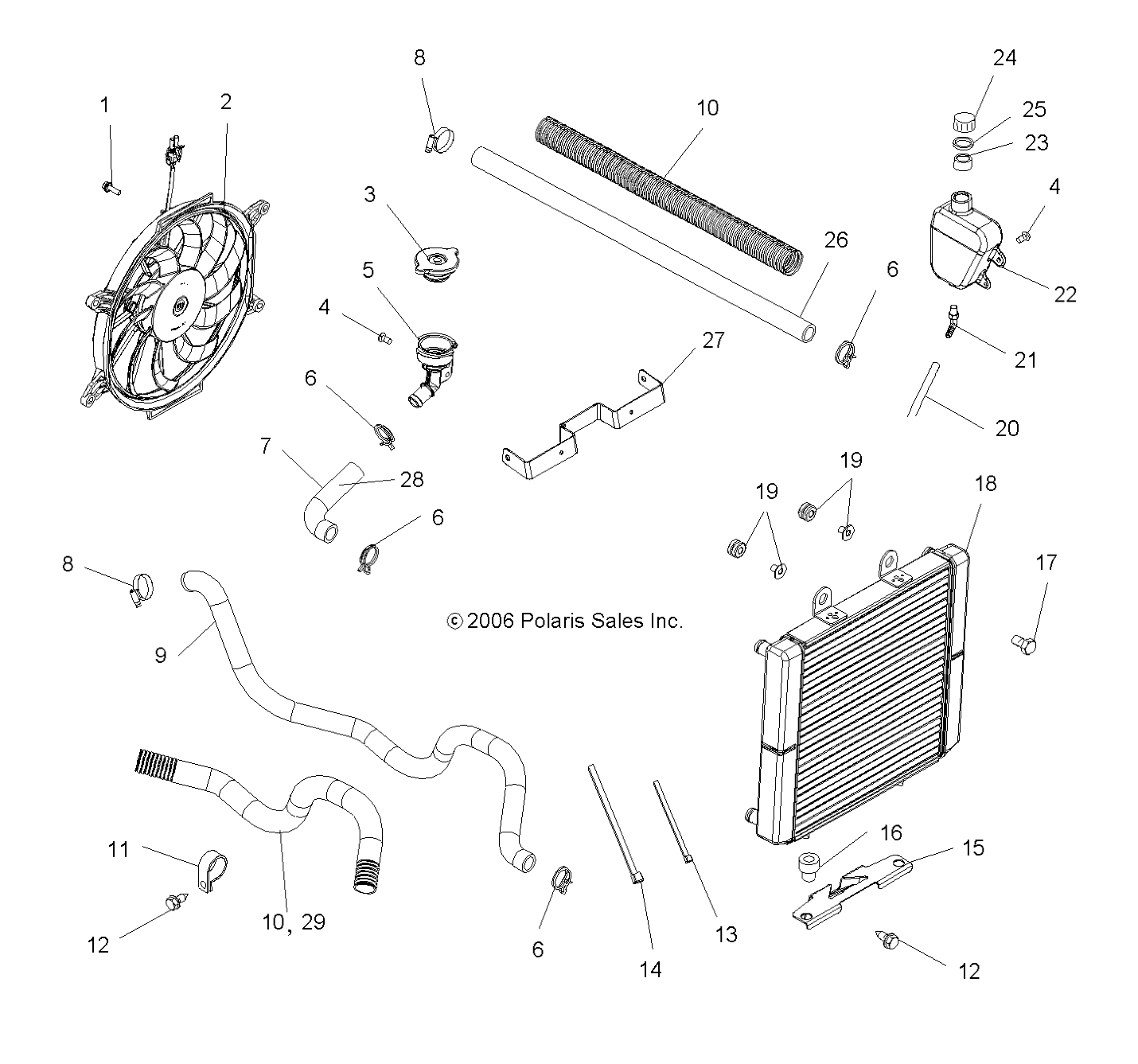 Foto diagrama Polaris que contem a peça 1240152