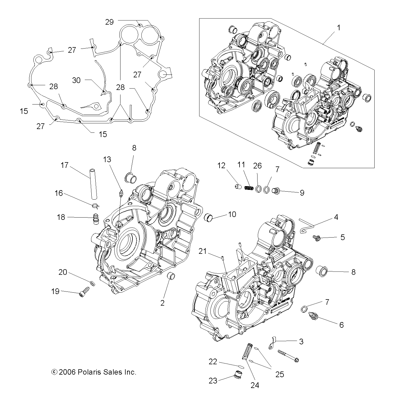 Part Number : 1203517 ASM-CRANKCASE W/BEARINGS