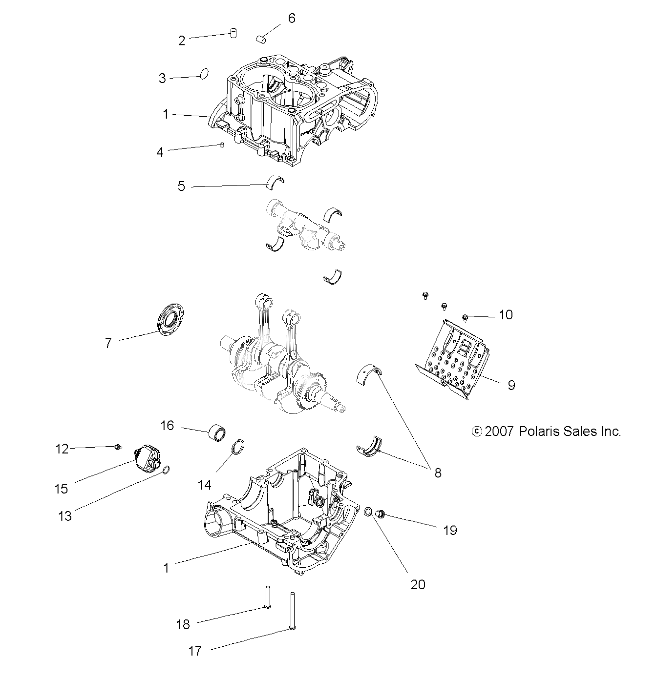 Foto diagrama Polaris que contem a peça 3585704