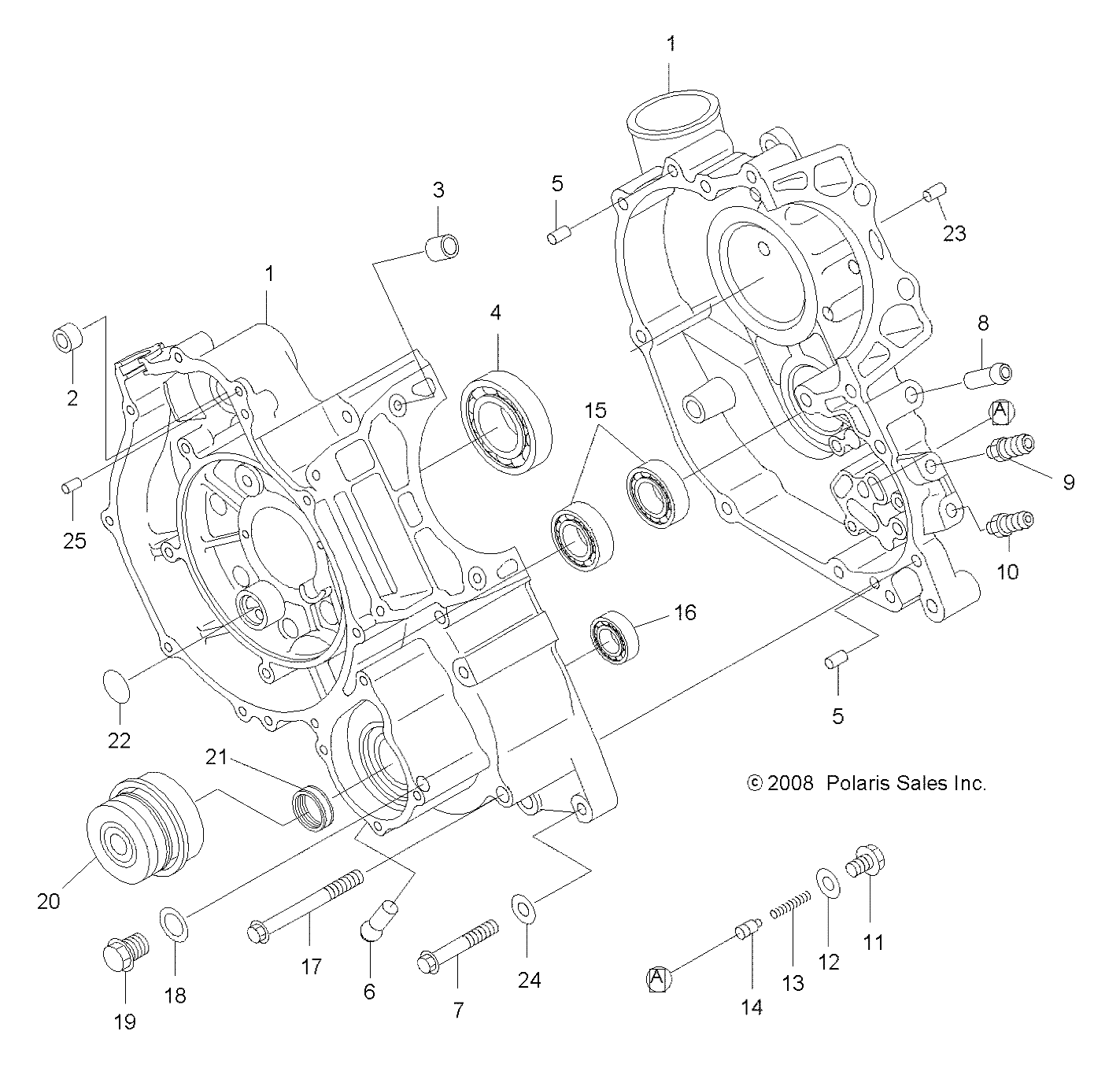 Foto diagrama Polaris que contem a peça 3080142