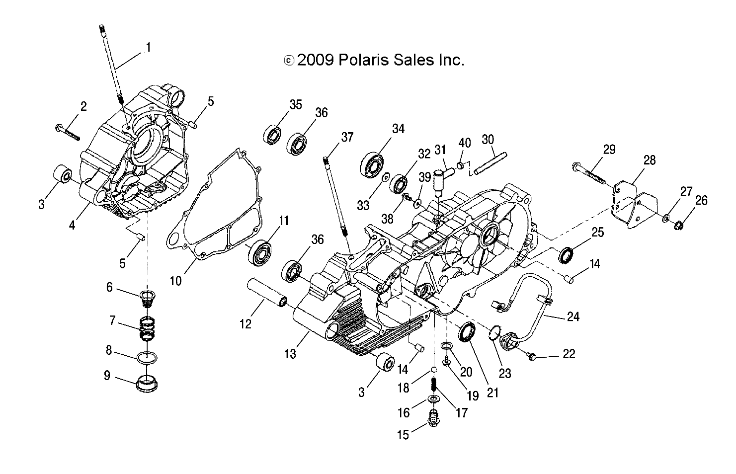Foto diagrama Polaris que contem a peça 0452320
