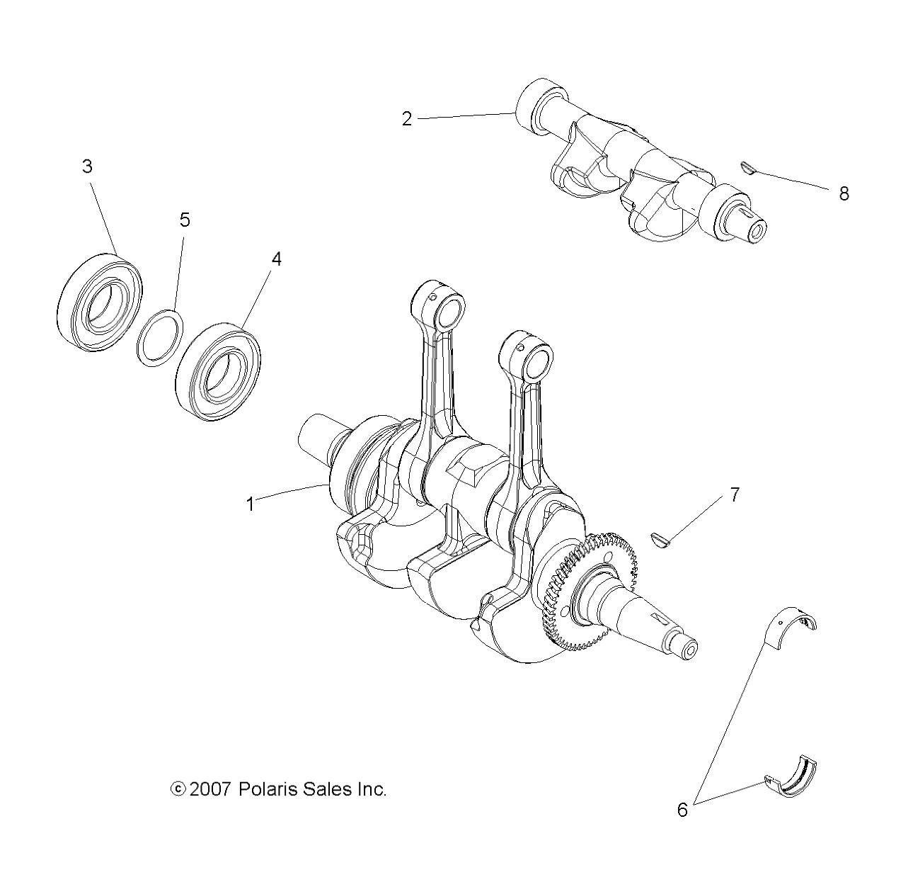 Foto diagrama Polaris que contem a peça 2203068