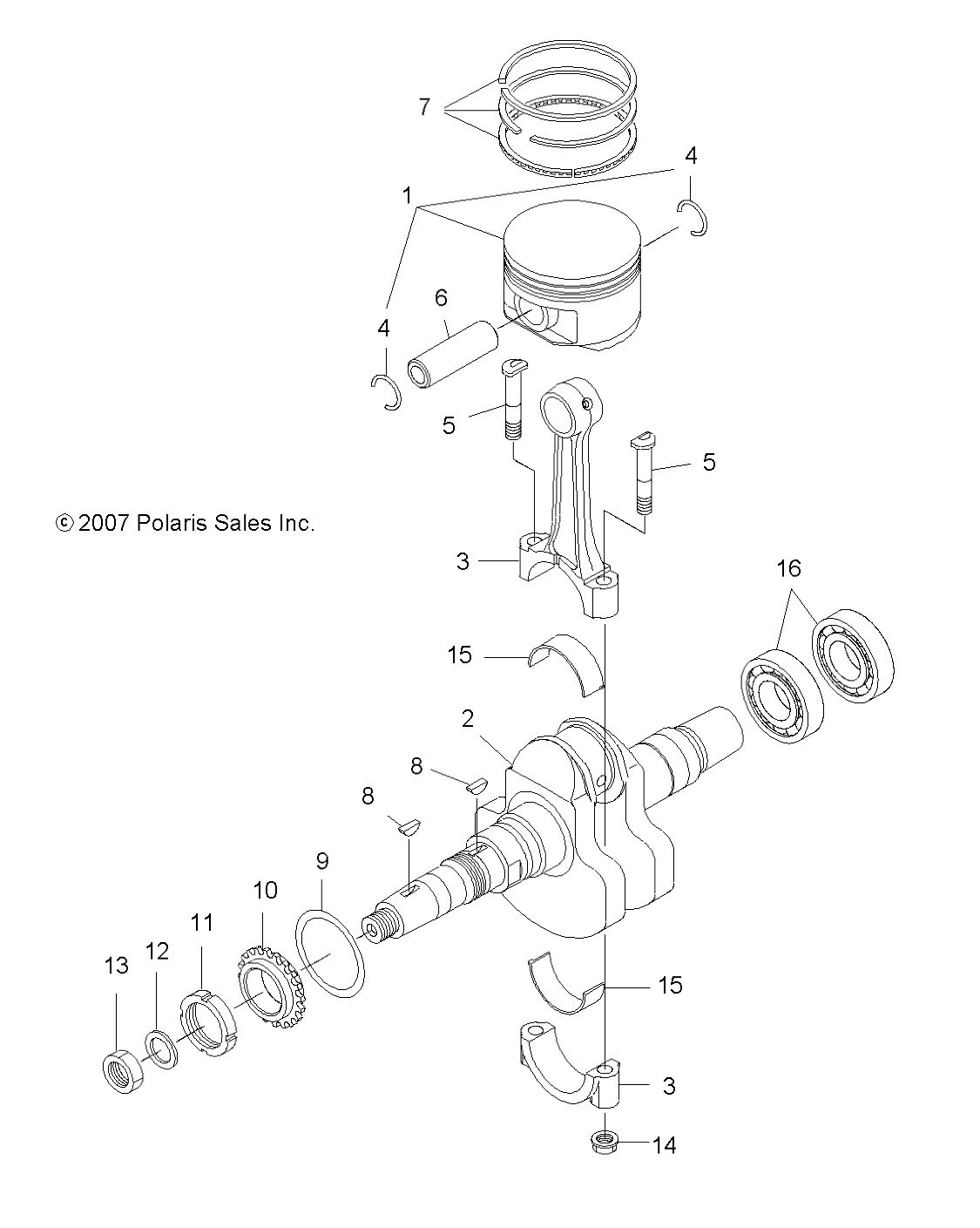 Foto diagrama Polaris que contem a peça 3084167