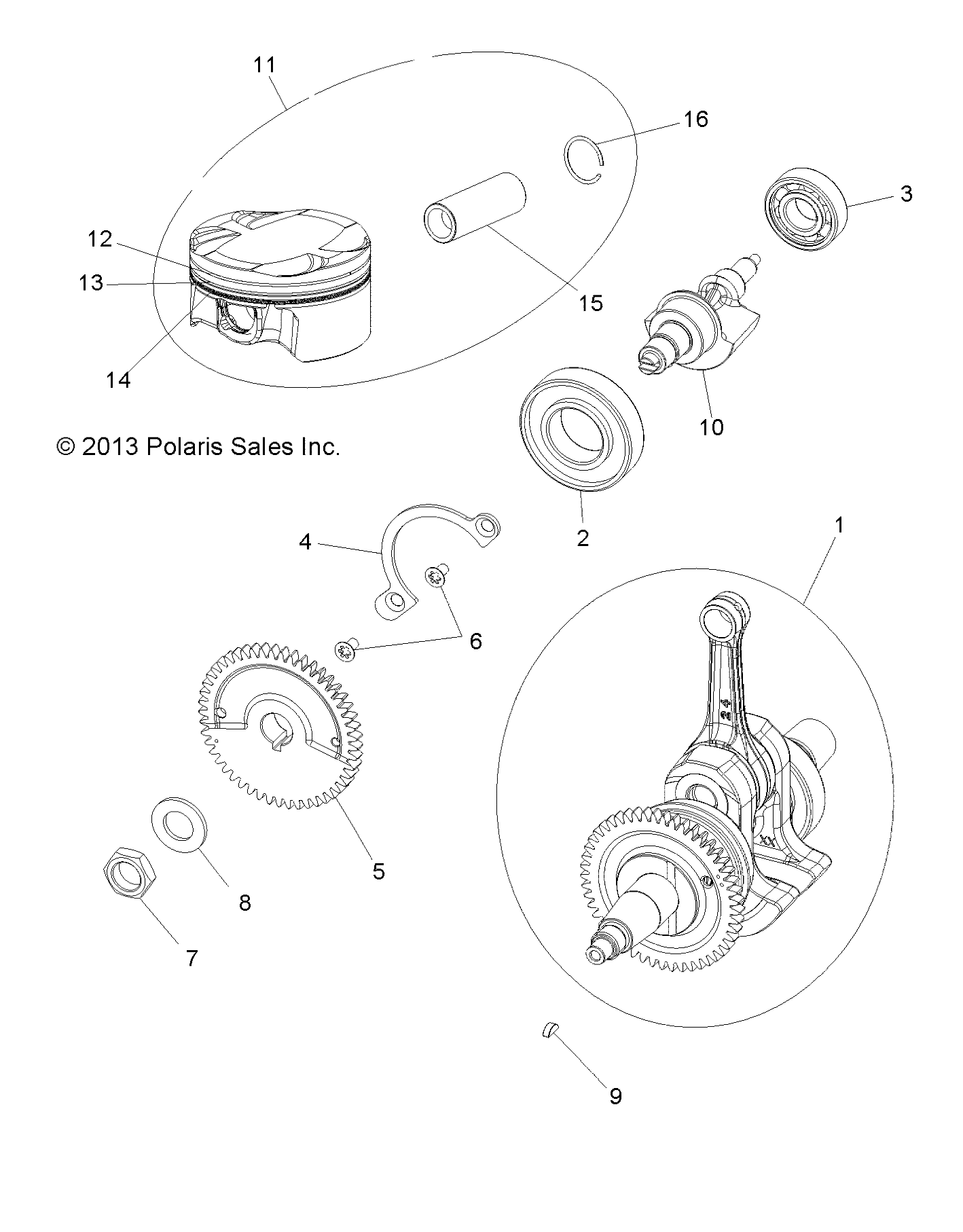 Foto diagrama Polaris que contem a peça 3585503