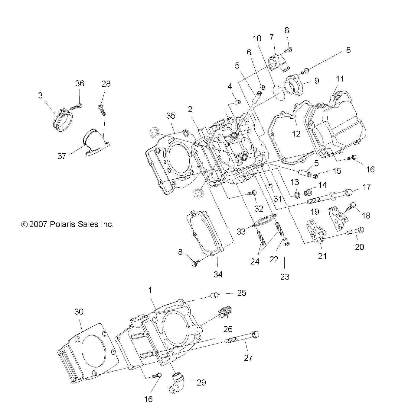 Foto diagrama Polaris que contem a peça 3089957