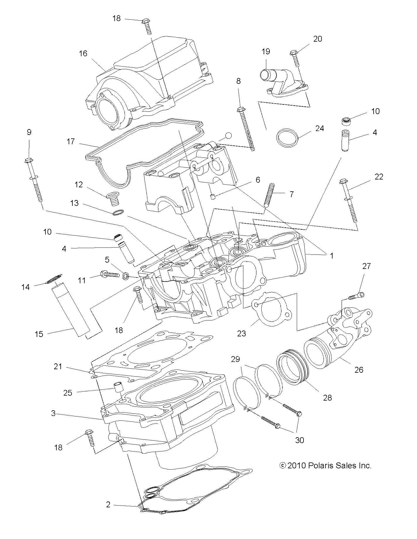 Foto diagrama Polaris que contem a peça 3088135