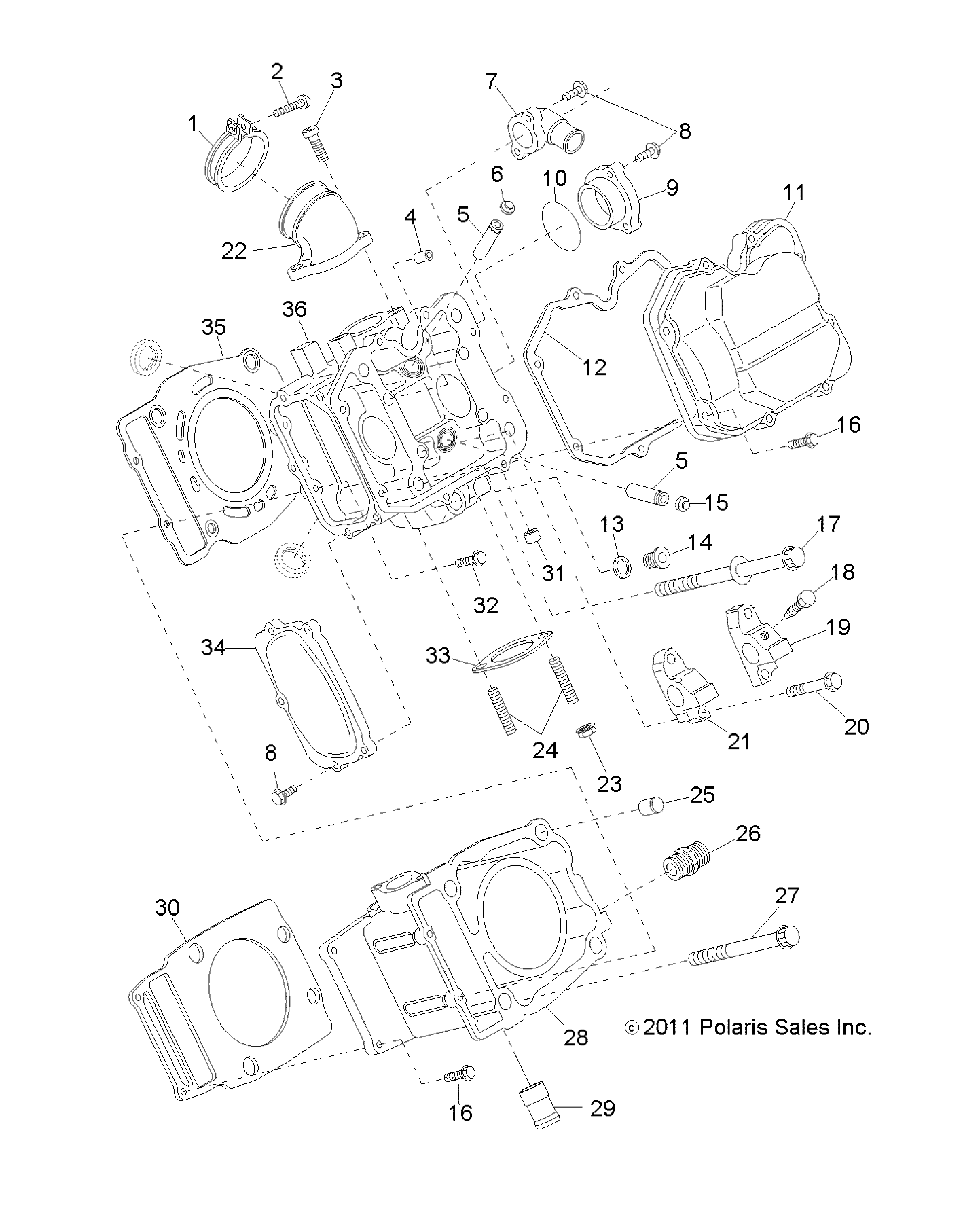 Foto diagrama Polaris que contem a peça 3085854