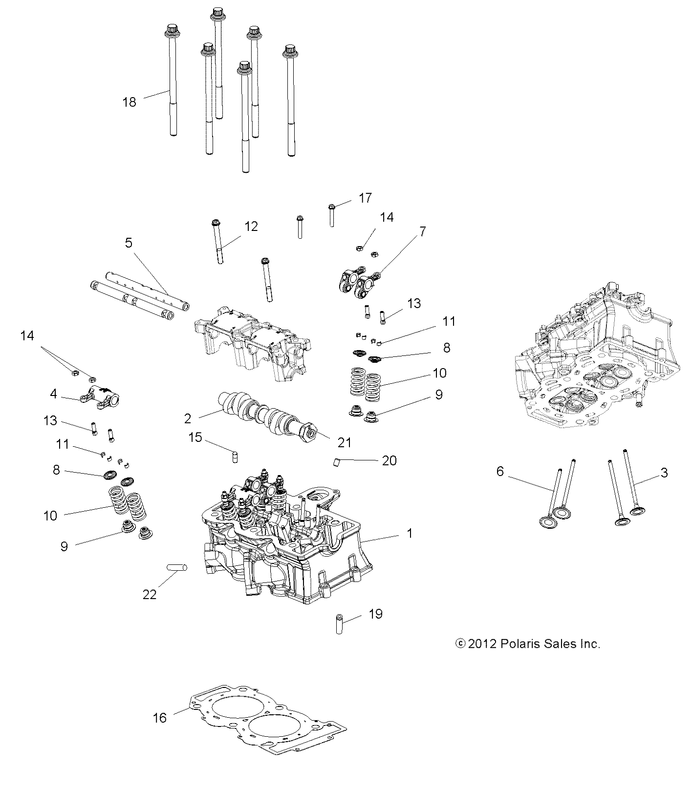 Part Number : 3022728 ROCKER SHAFT ASSEMBLY