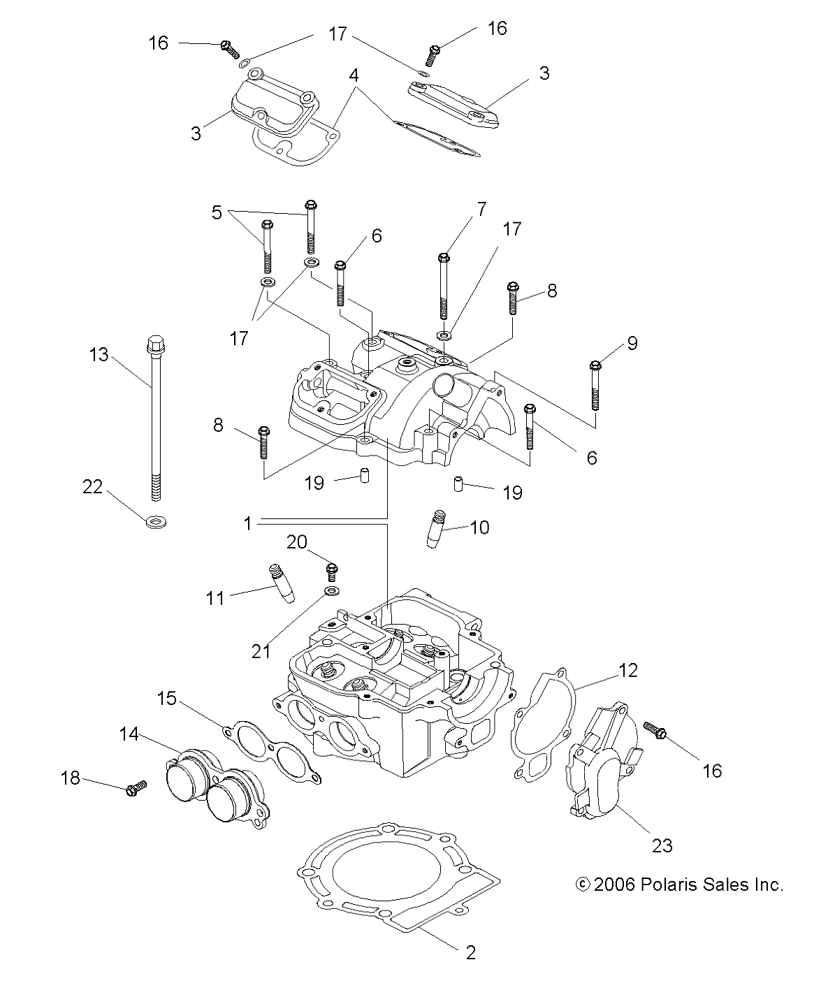 Part Number : 3021846 ASM-HEAD CYLINDER 525ATV