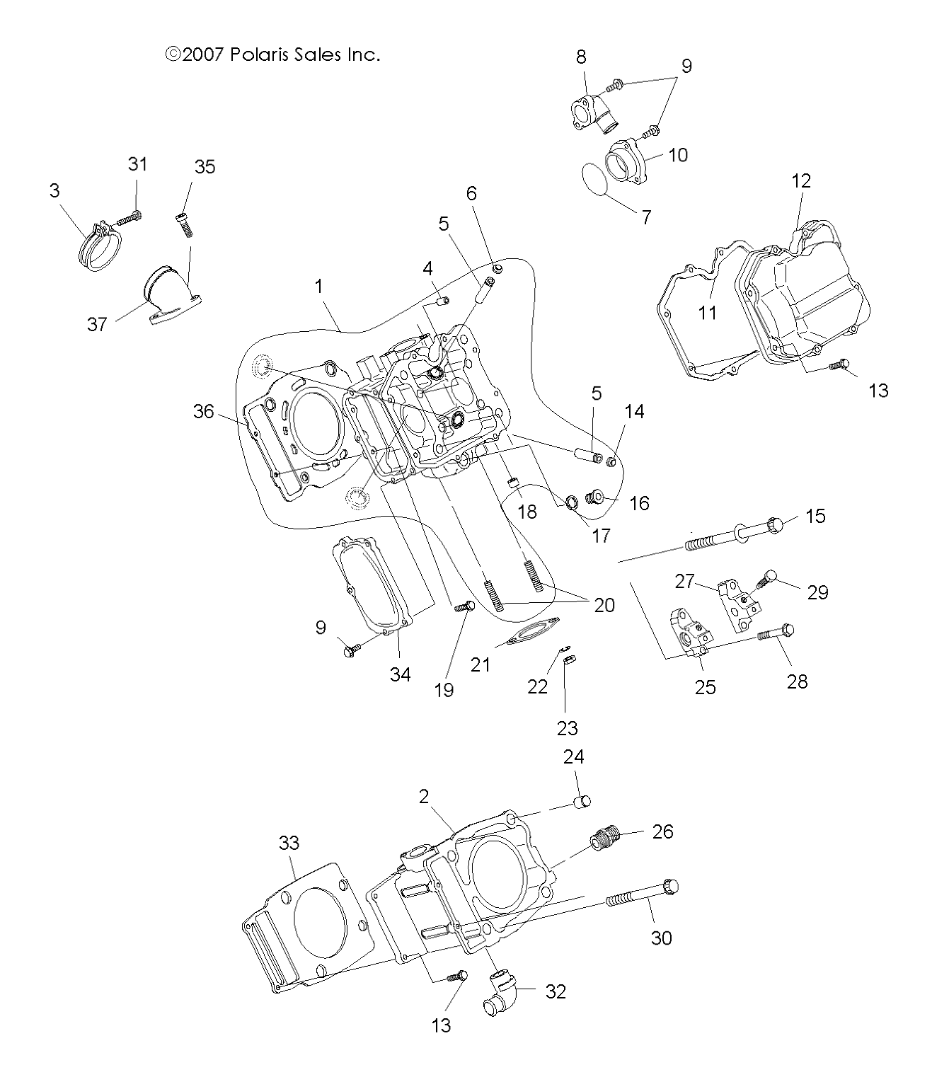 Foto diagrama Polaris que contem a peça 3089256