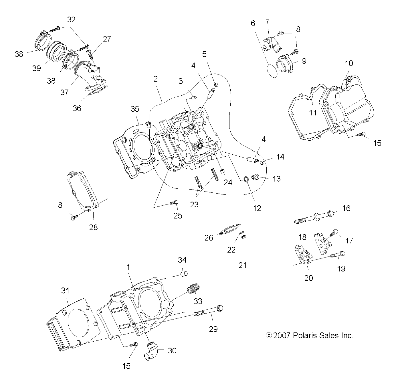 Foto diagrama Polaris que contem a peça 3089748