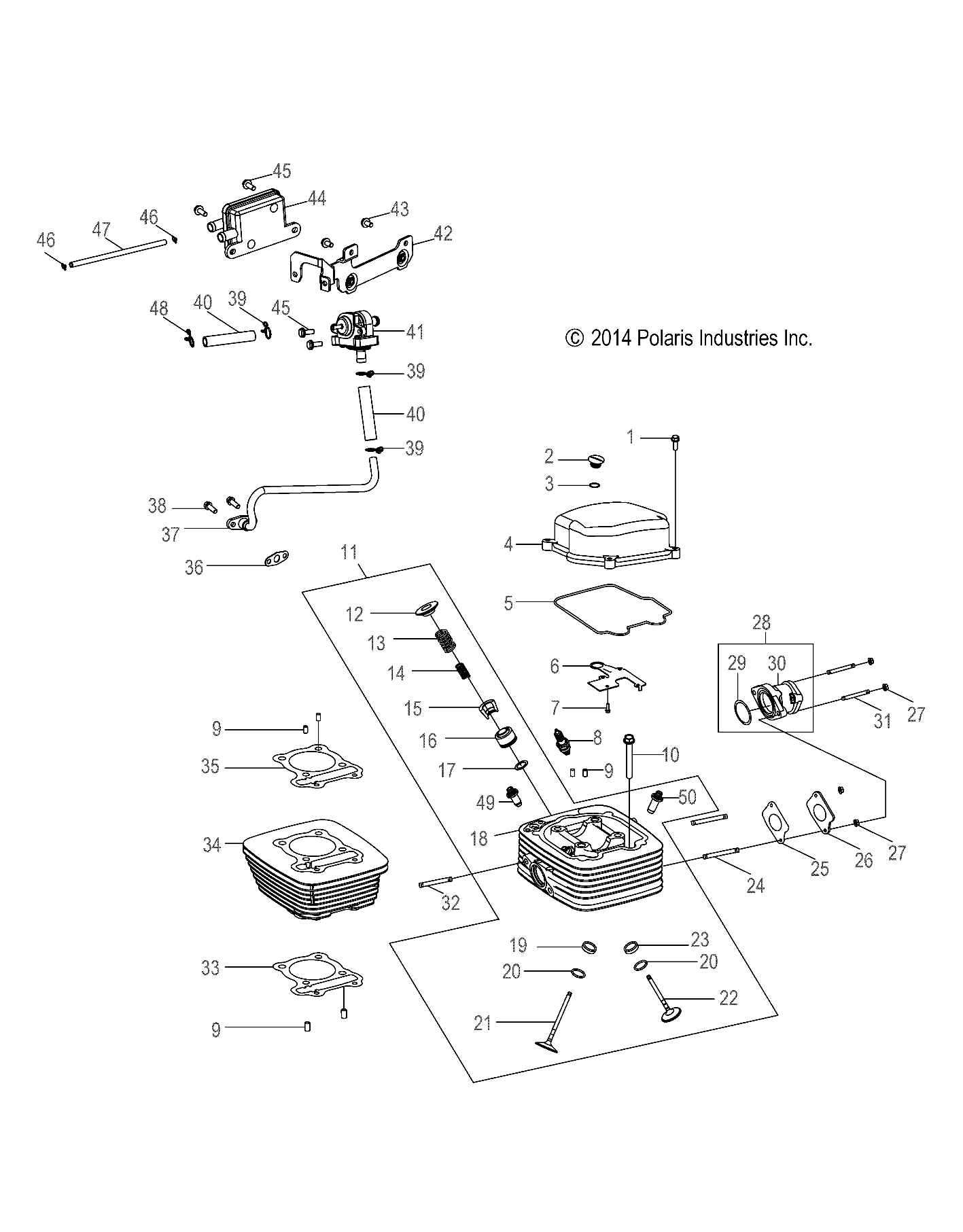 Foto diagrama Polaris que contem a peça 0452404