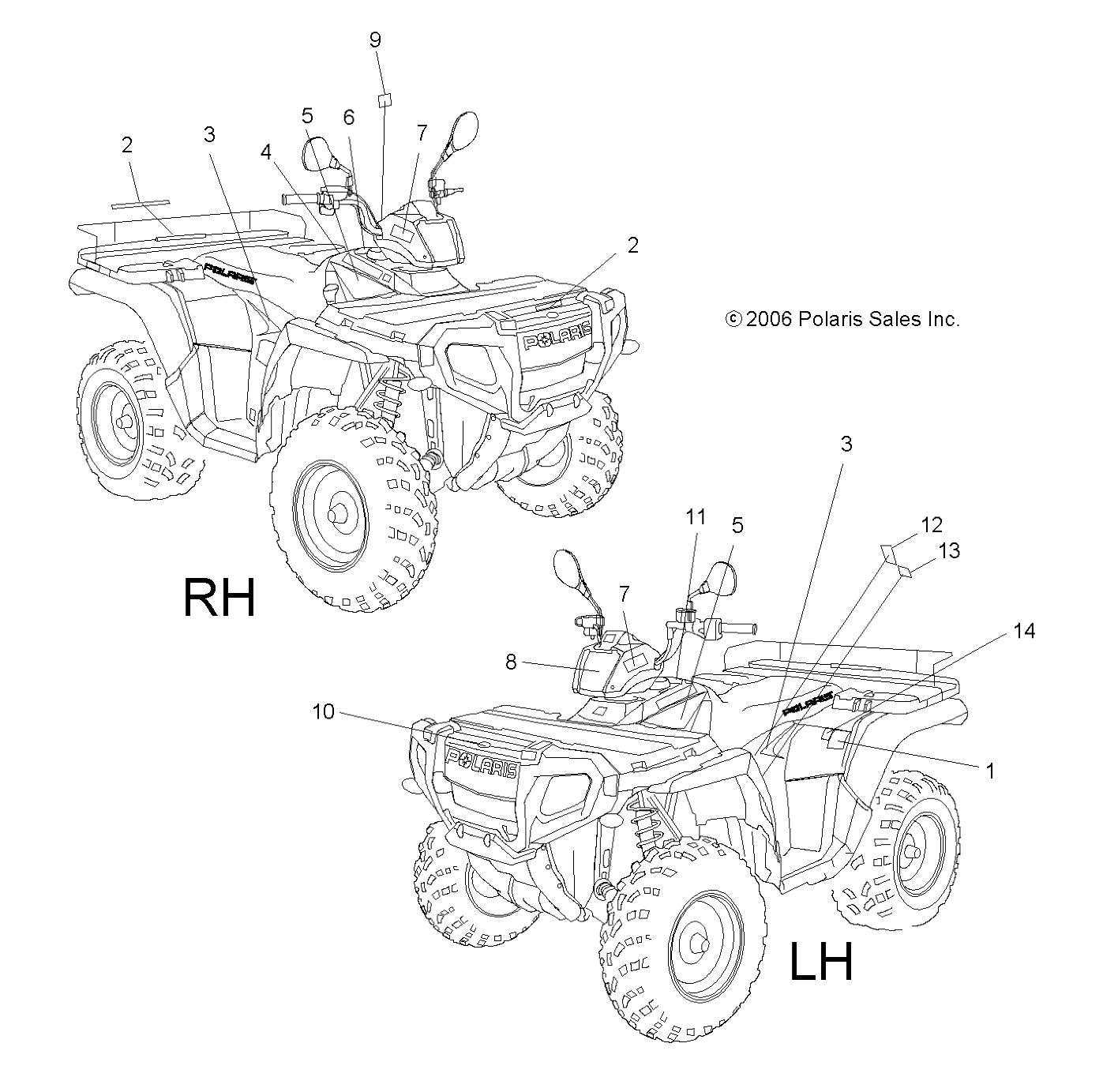 Part Number : 7174262 DECAL-RR.CAB AWD RH