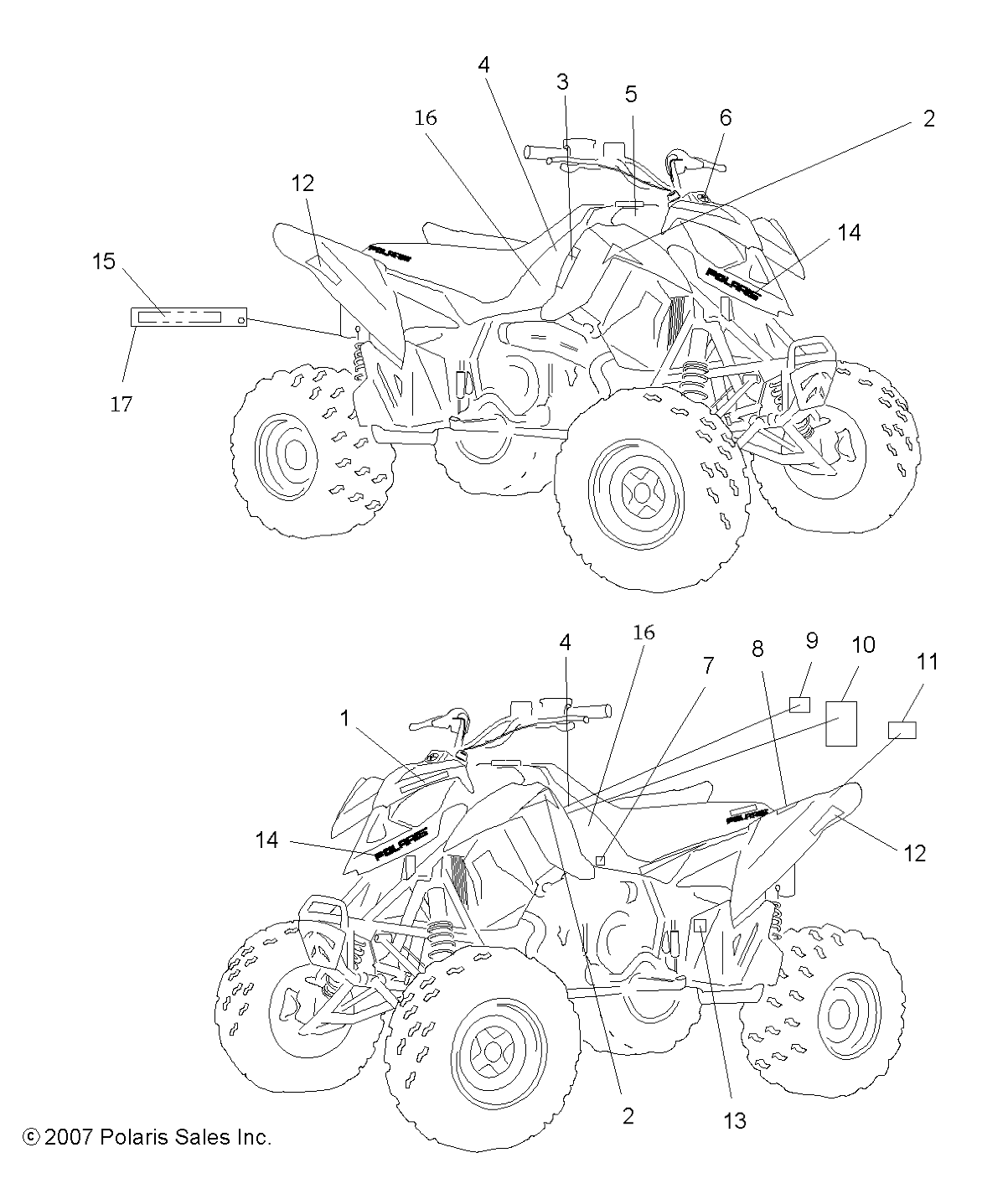 Part Number : 7174947 DECAL-TANK 525 IRS