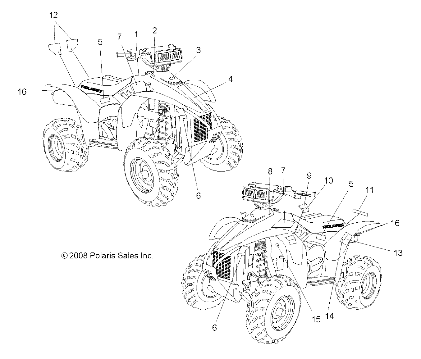 Foto diagrama Polaris que contem a peça 7174463