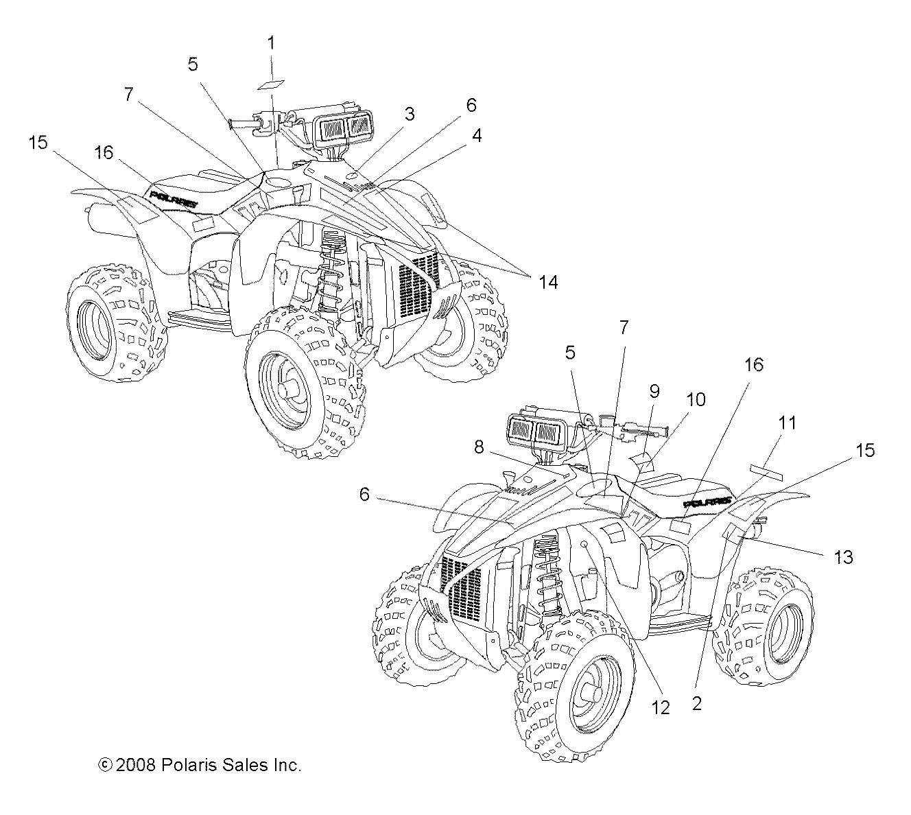 Foto diagrama Polaris que contem a peça 7074637