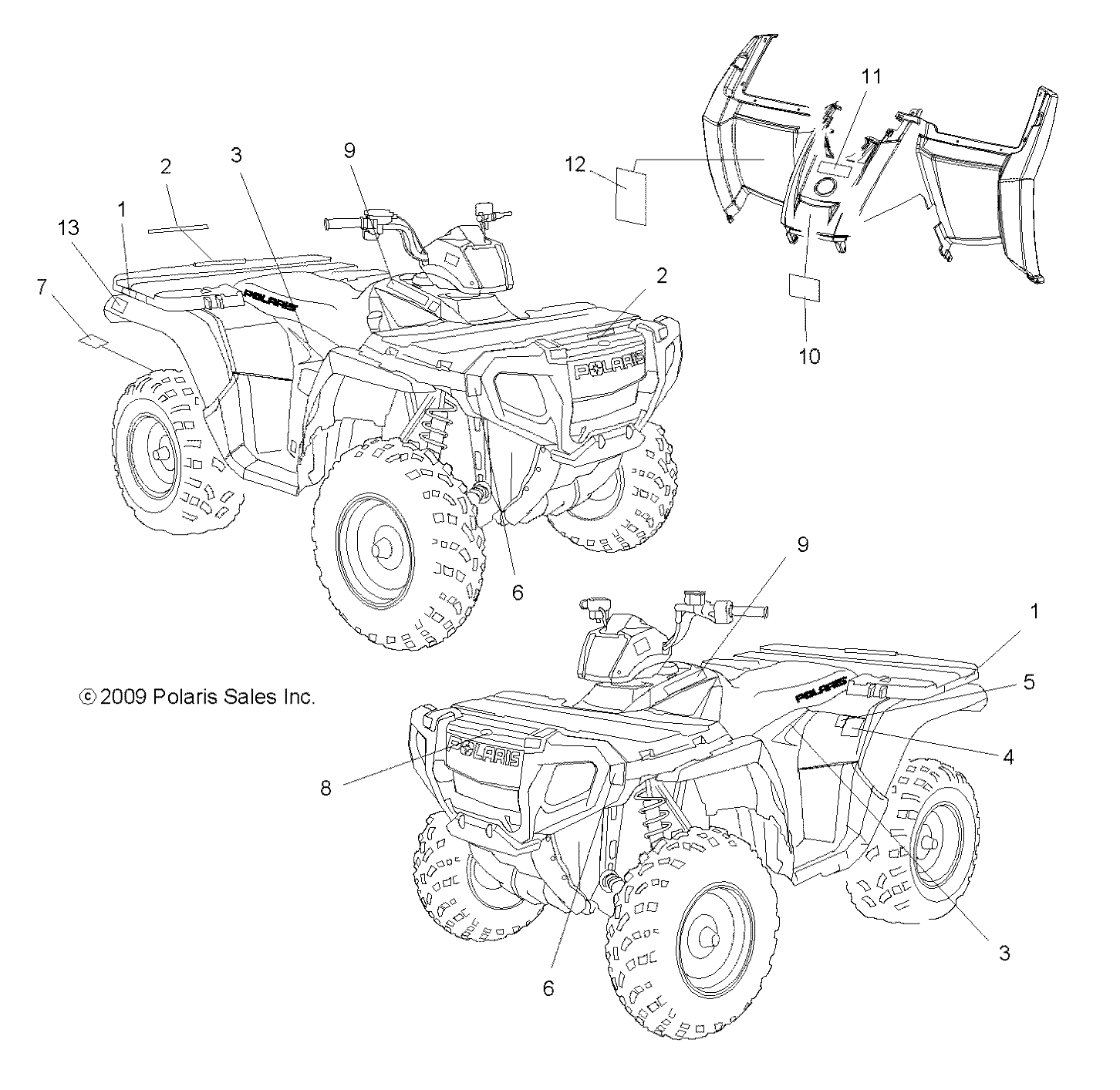 Foto diagrama Polaris que contem a peça 7172689