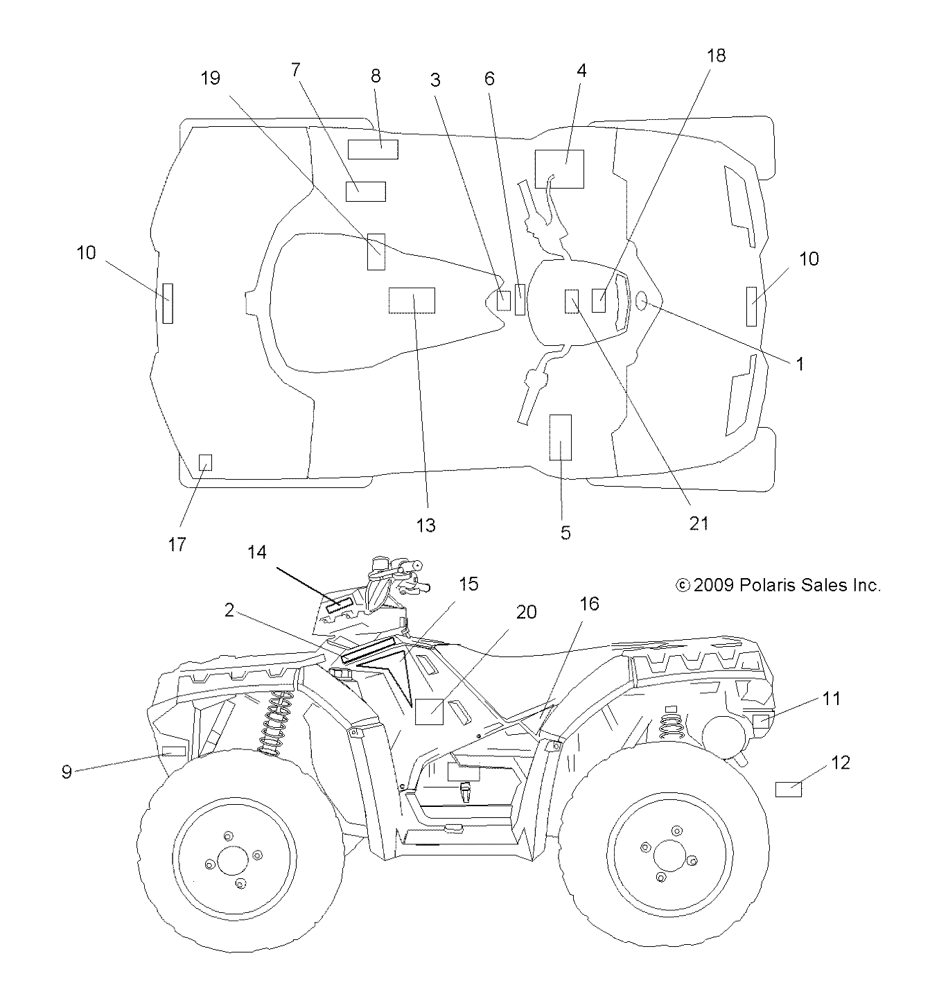 Foto diagrama Polaris que contem a peça 7171067