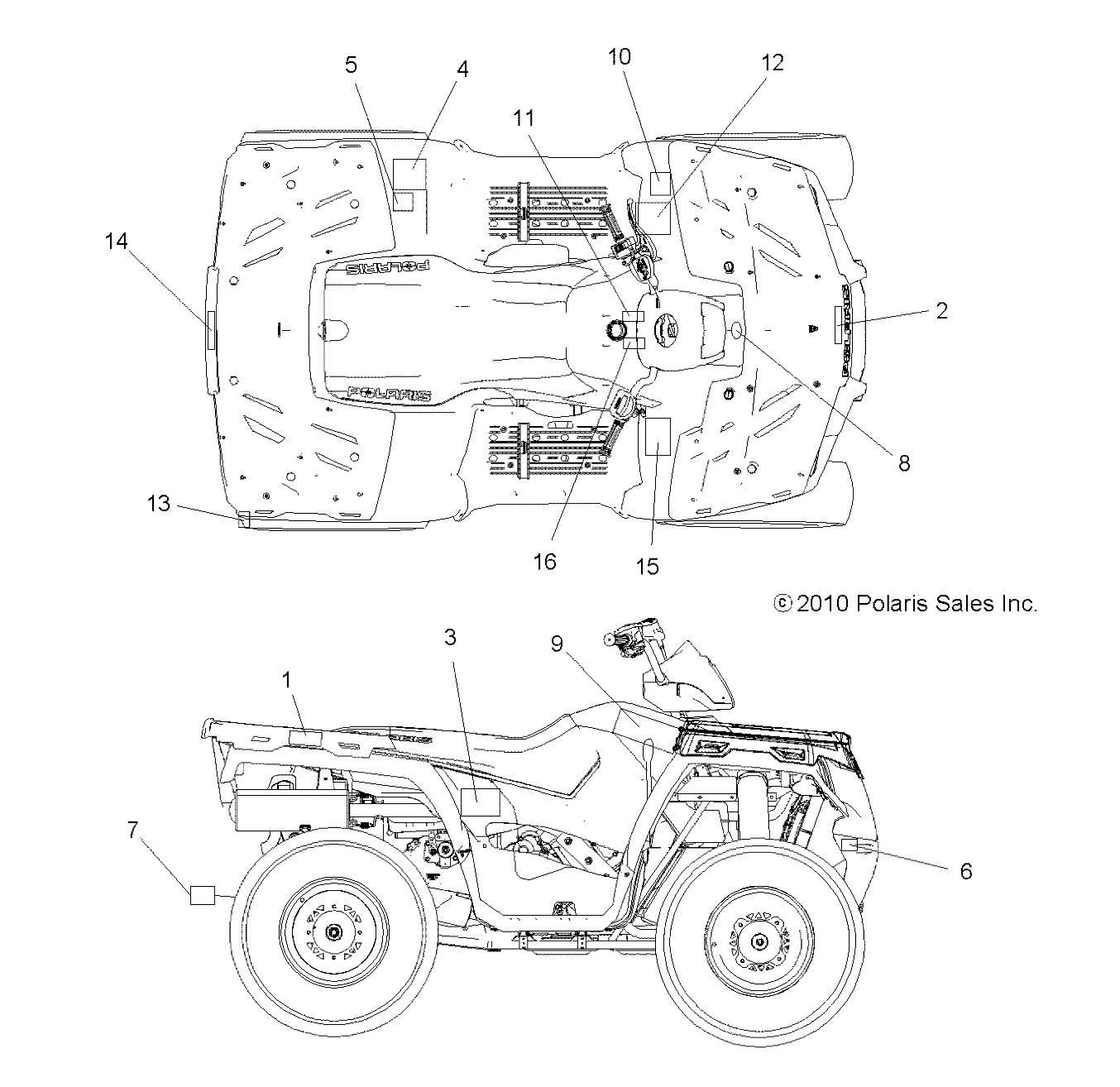 Foto diagrama Polaris que contem a peça 7170911