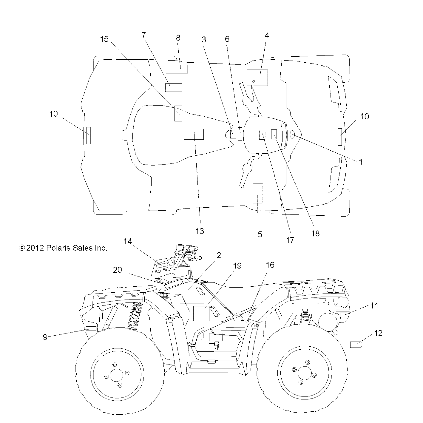 Part Number : 7178819 DECAL-SIDE 850 EFI RED RH