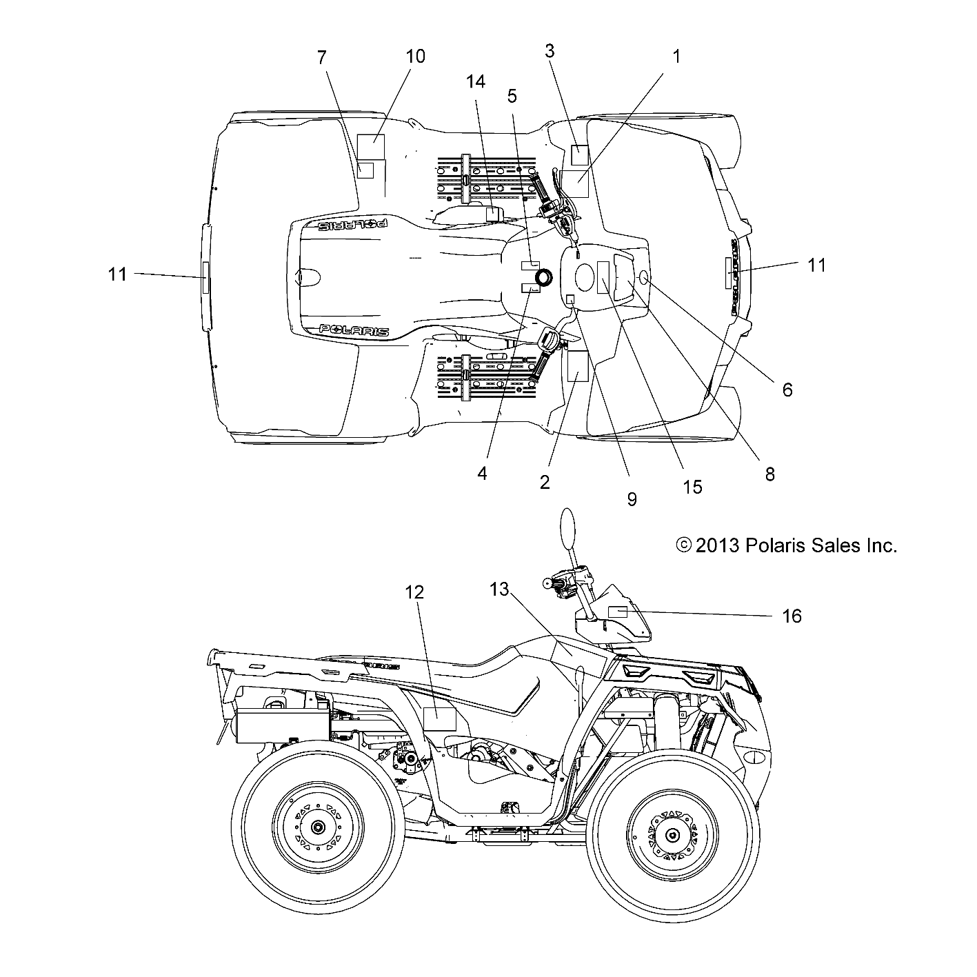 Foto diagrama Polaris que contem a peça 7177980