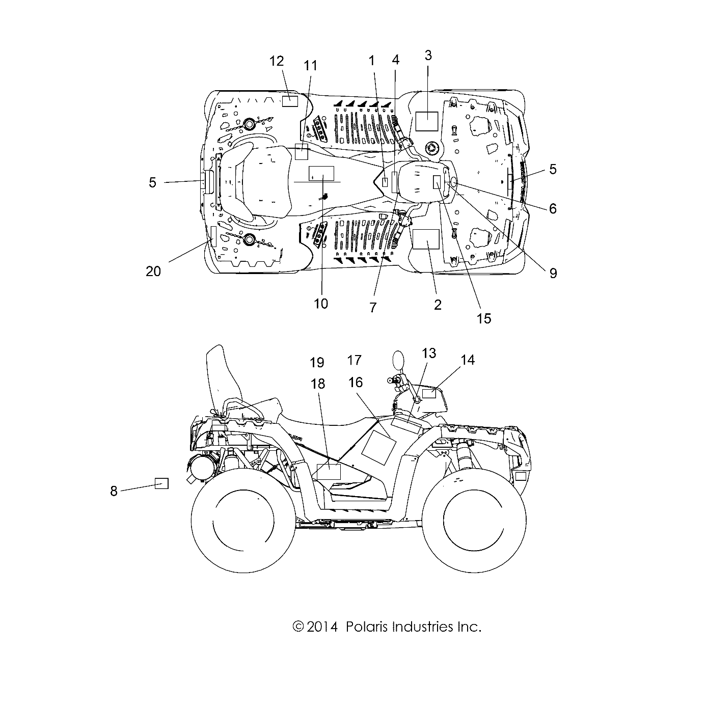 Foto diagrama Polaris que contem a peça 7174361